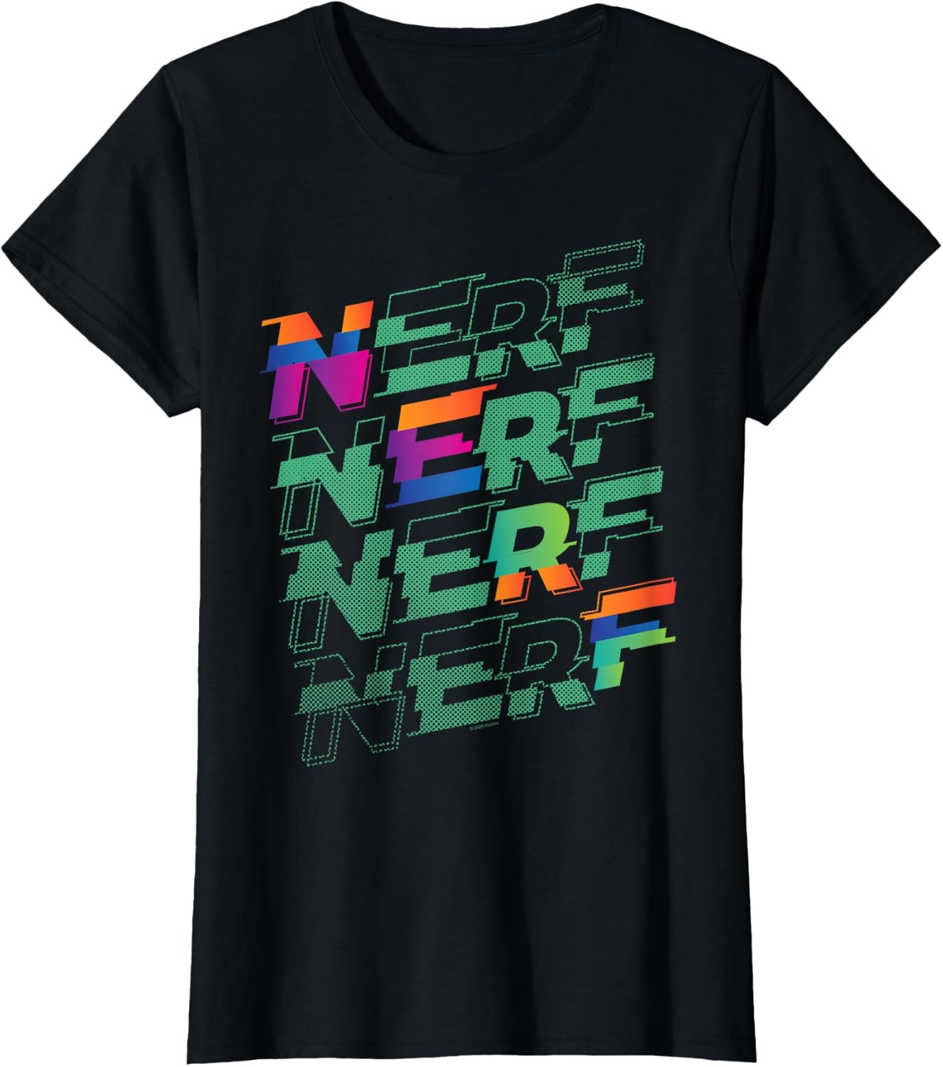 image:imageNerf Glitch Color Logo Stack TShirtBlack