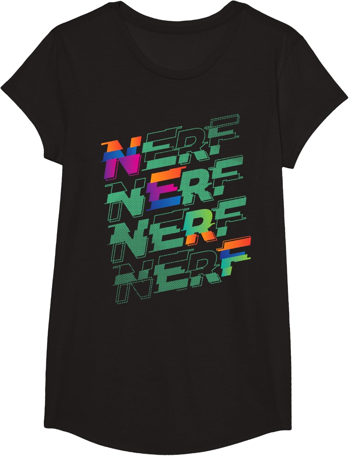 image:imageNerf Glitch Color Logo Stack TShirtBlack