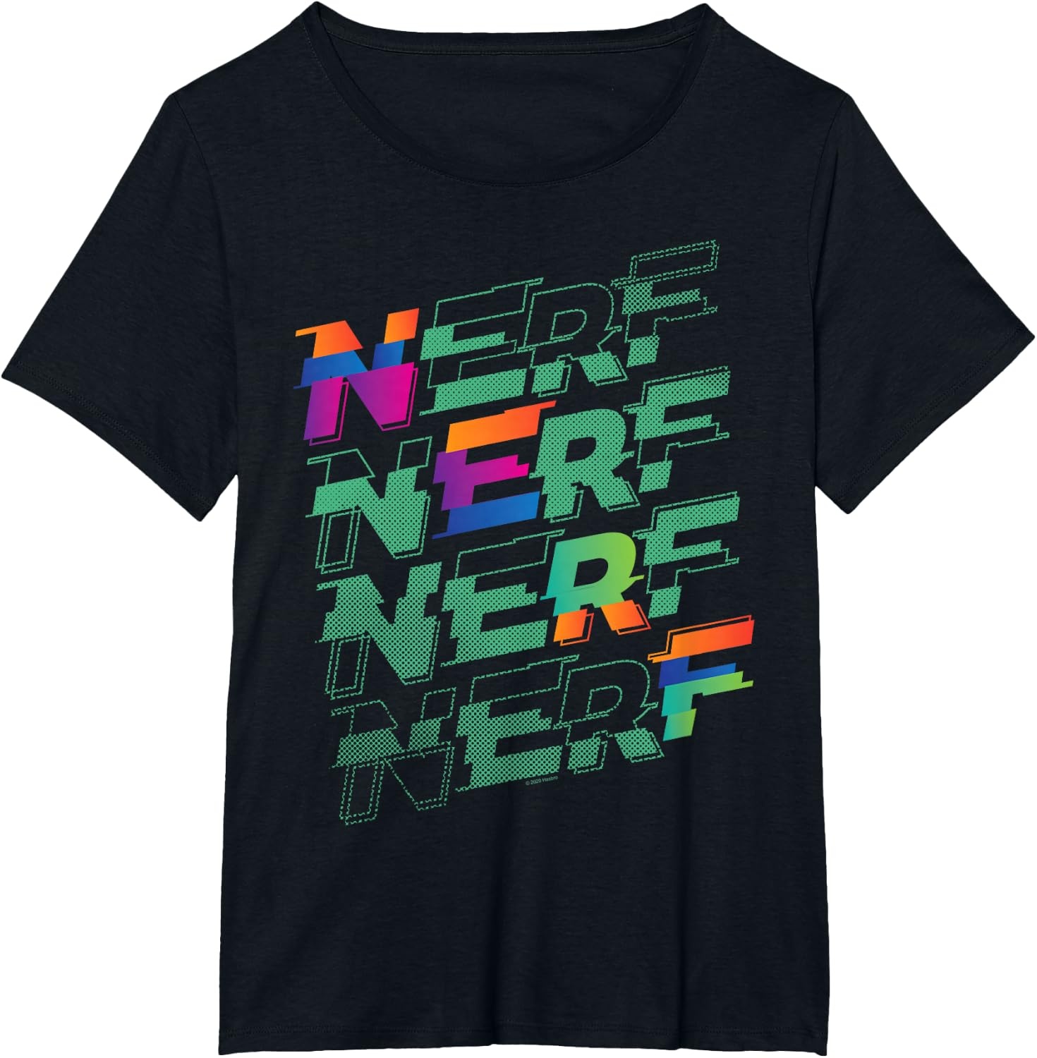 image:imageNerf Glitch Color Logo Stack TShirtBlack