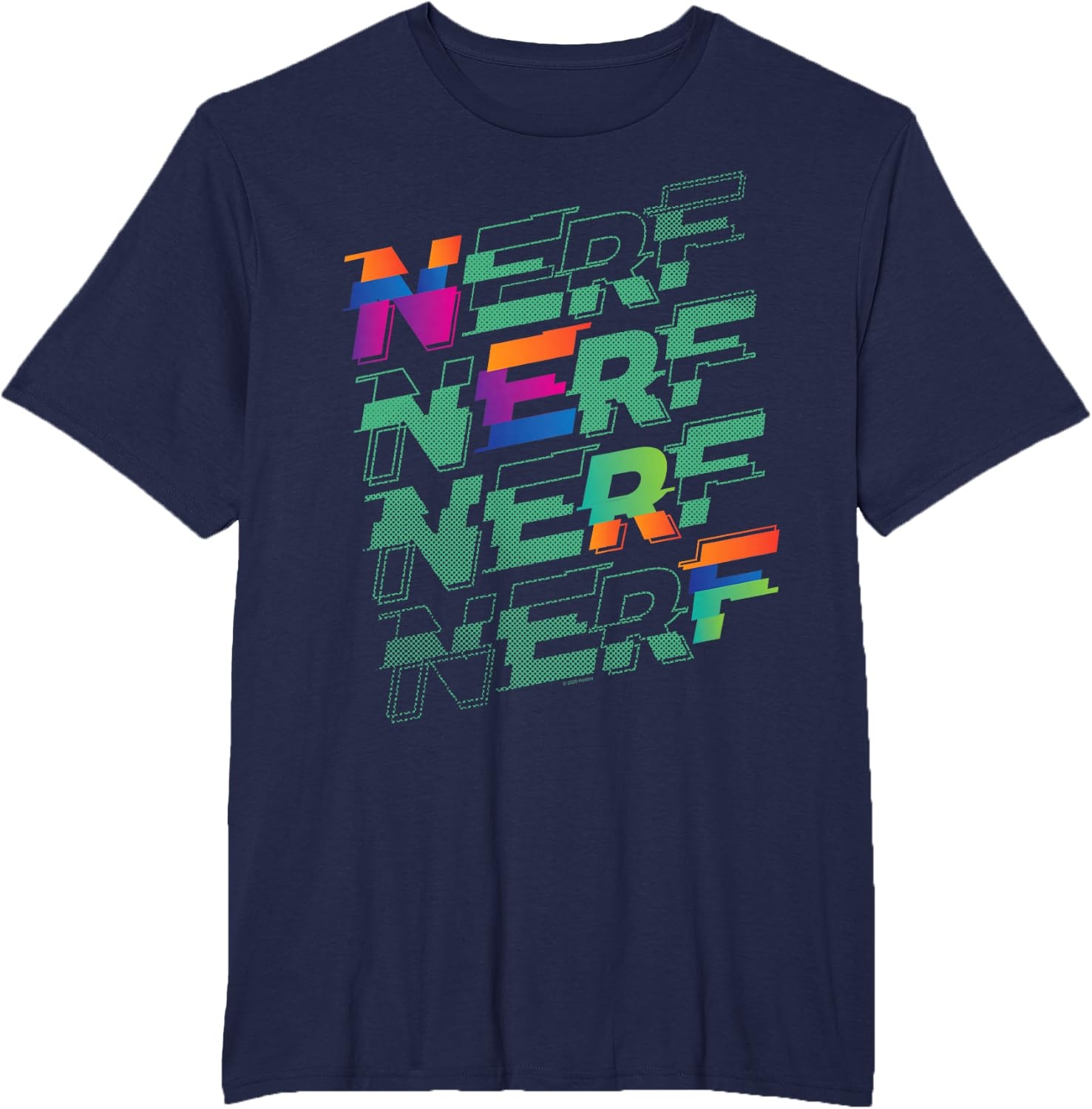 image:imageNerf Glitch Color Logo Stack TShirtNavy Blue