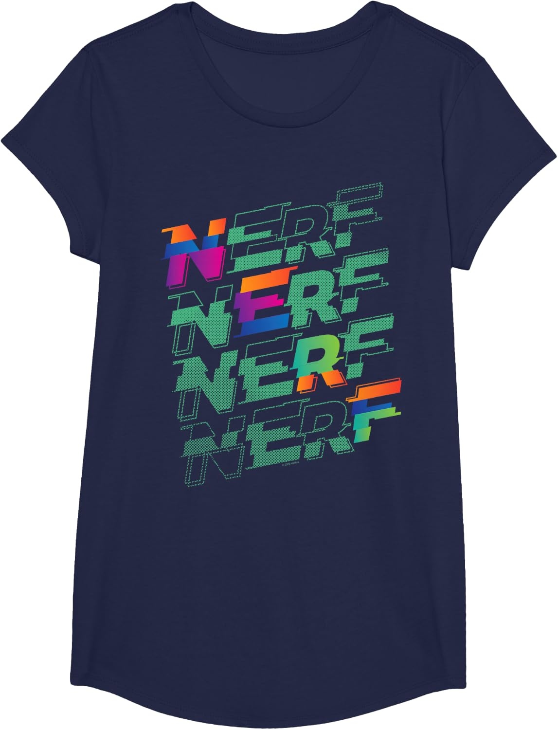 image:imageNerf Glitch Color Logo Stack TShirtNavy Blue