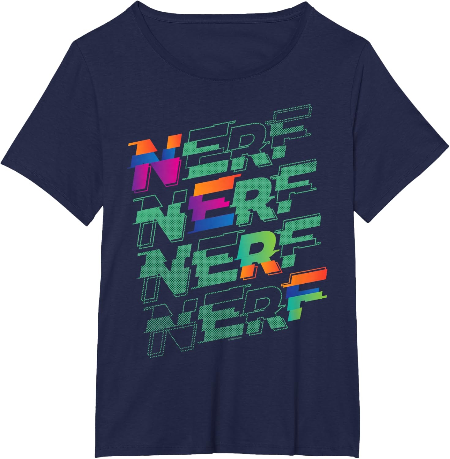 image:imageNerf Glitch Color Logo Stack TShirtNavy Blue