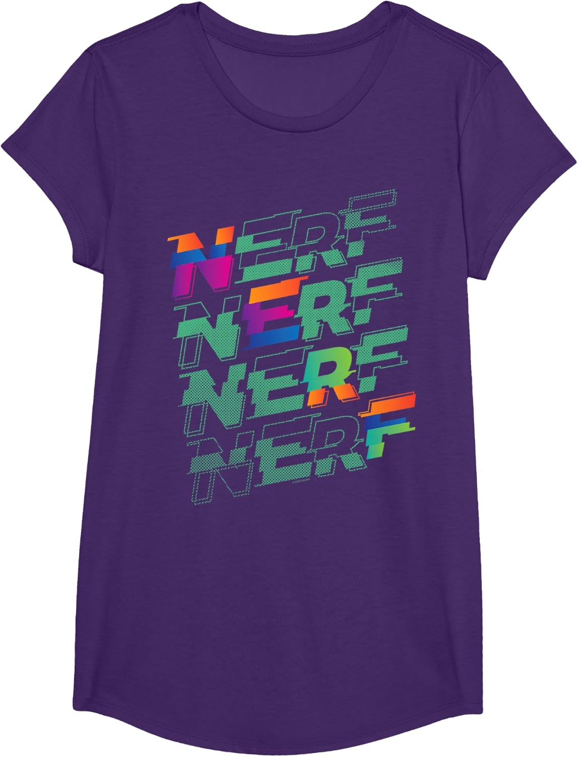 image:imageNerf Glitch Color Logo Stack TShirtPurple