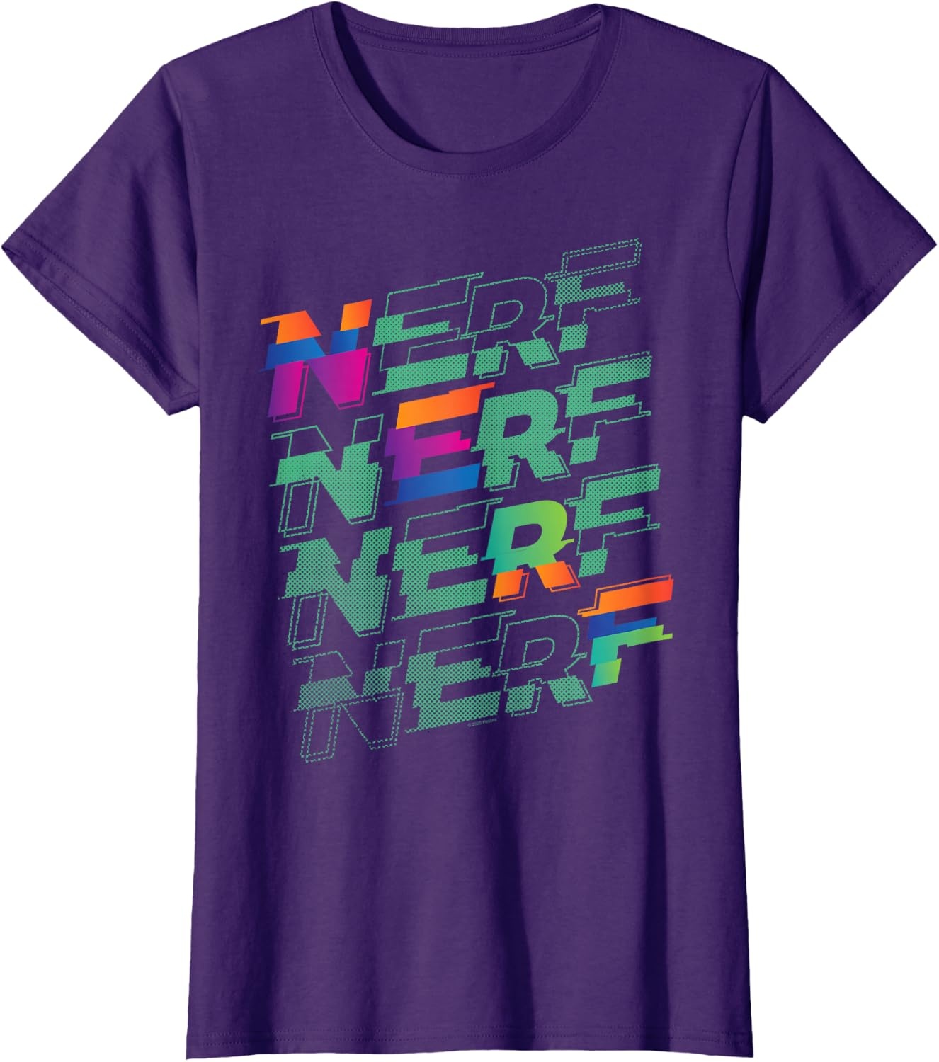 image:imageNerf Glitch Color Logo Stack TShirtPurple