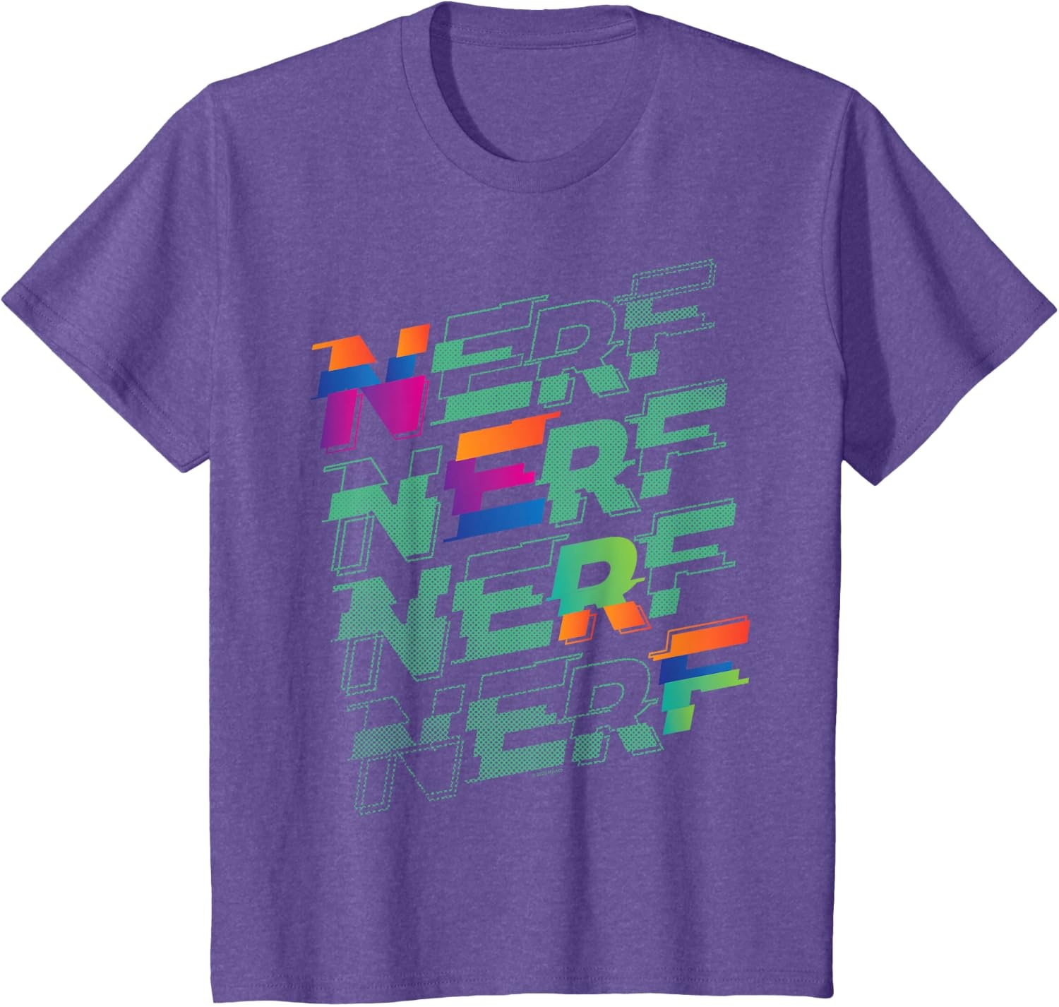 image:imageNerf Glitch Color Logo Stack TShirtPurple Heather