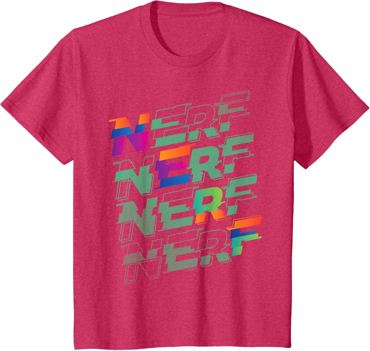 image:imageNerf Glitch Color Logo Stack TShirtRed Heather