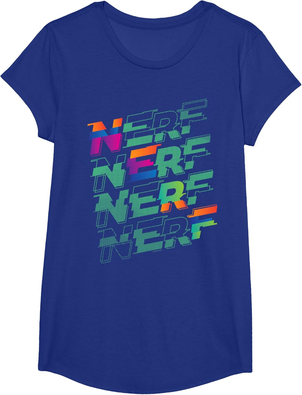 image:imageNerf Glitch Color Logo Stack TShirtRoyal Blue