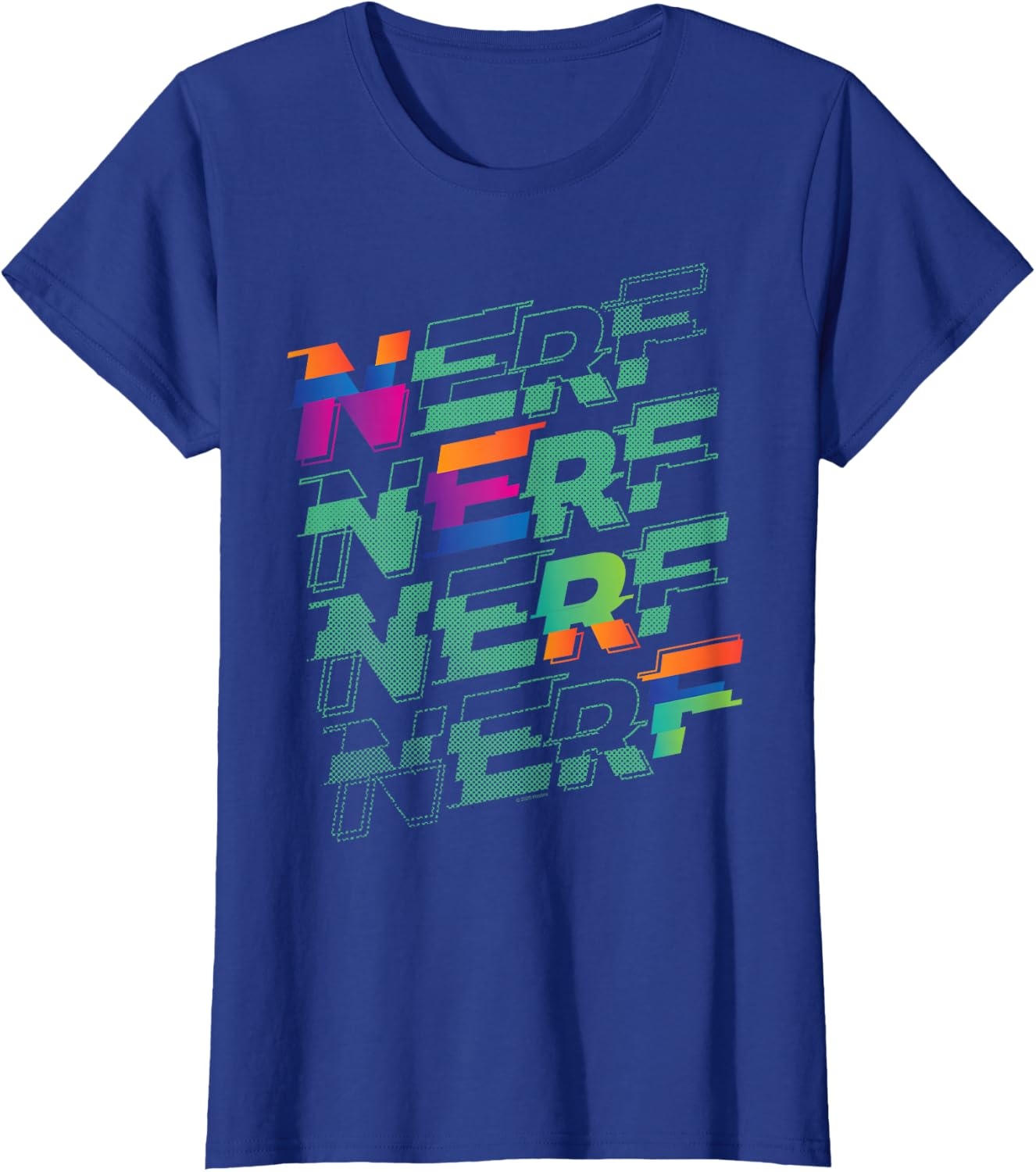 image:imageNerf Glitch Color Logo Stack TShirtRoyal Blue