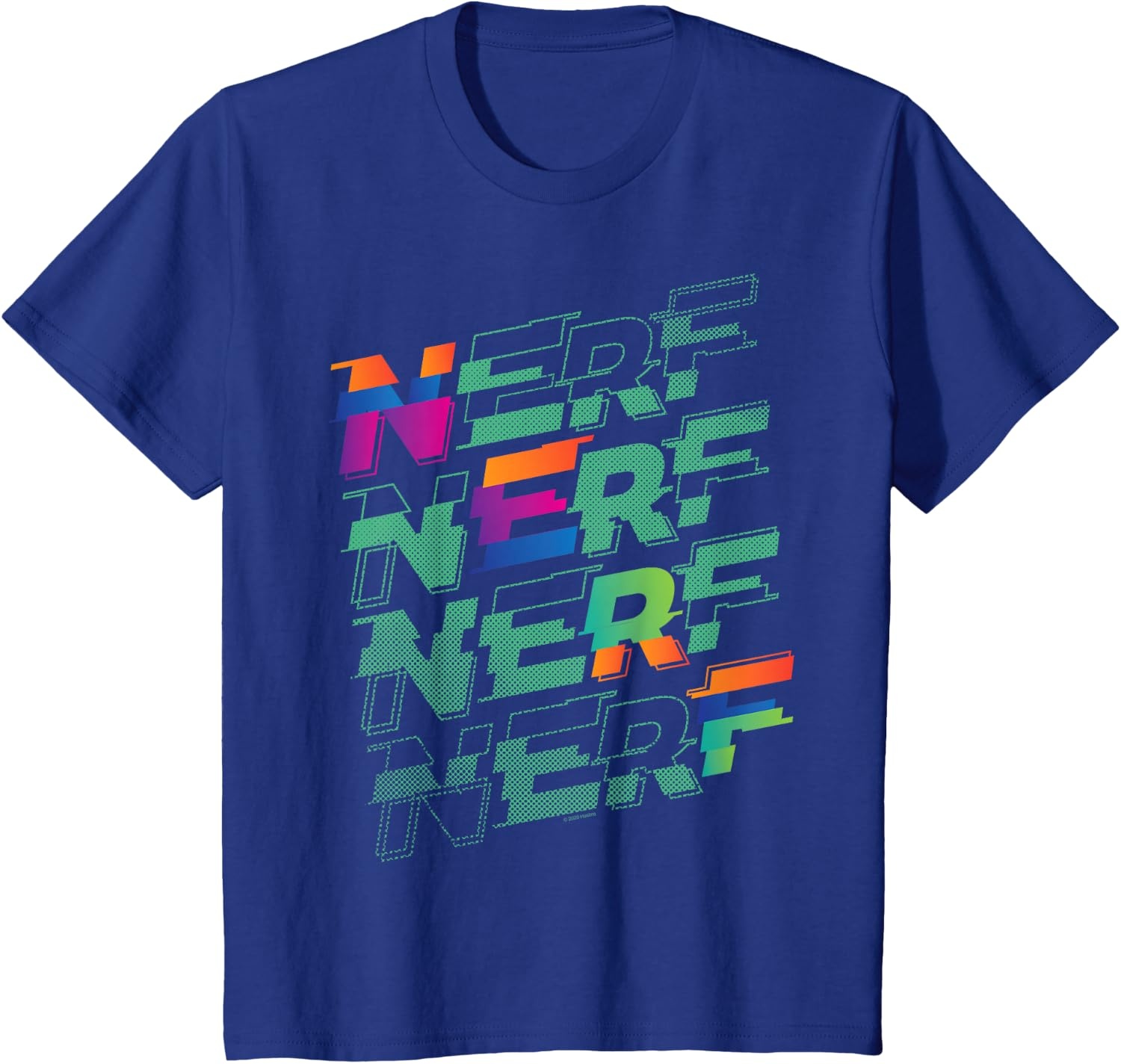 image:imageNerf Glitch Color Logo Stack TShirtRoyal Blue