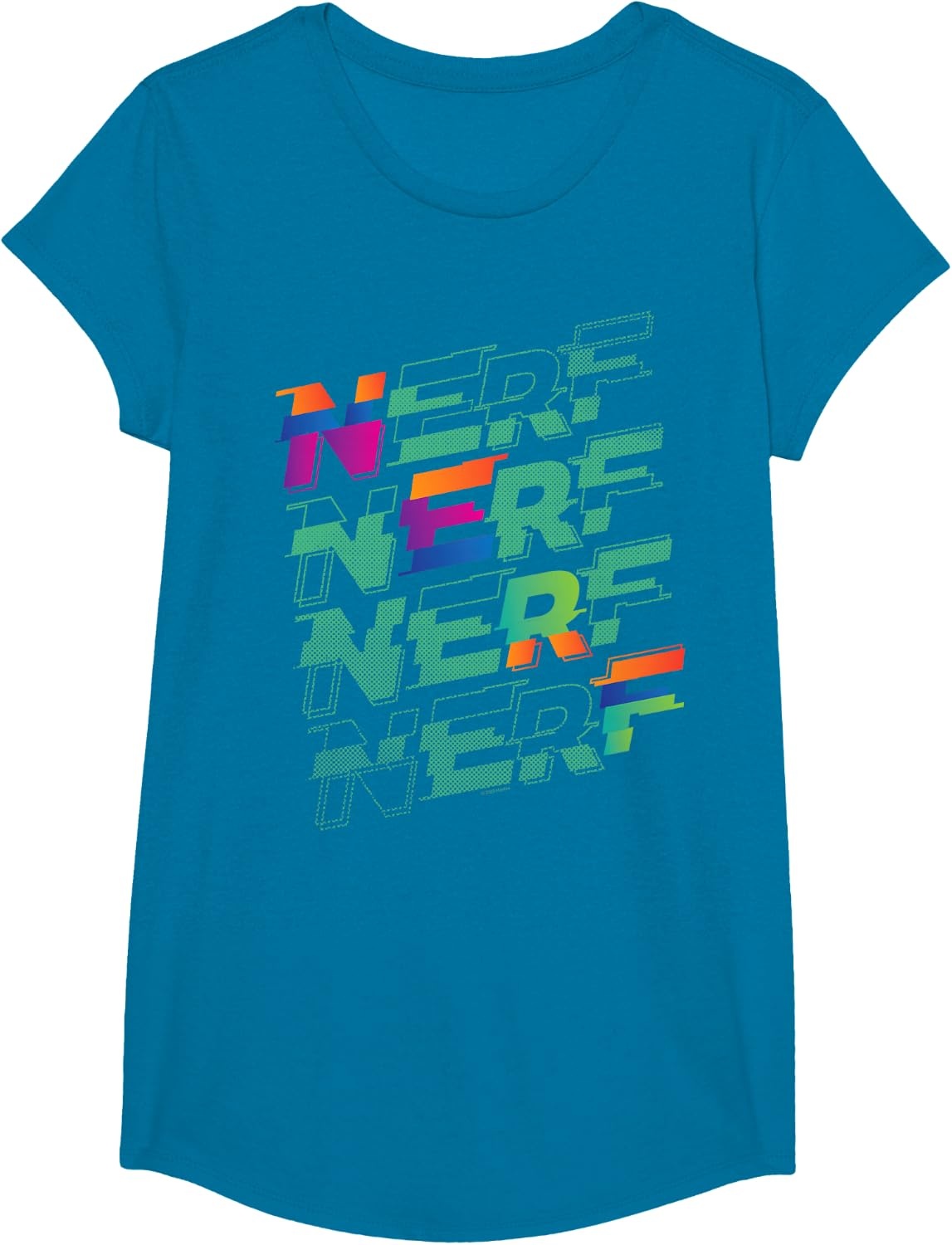 image:imageNerf Glitch Color Logo Stack TShirtSapphire Blue