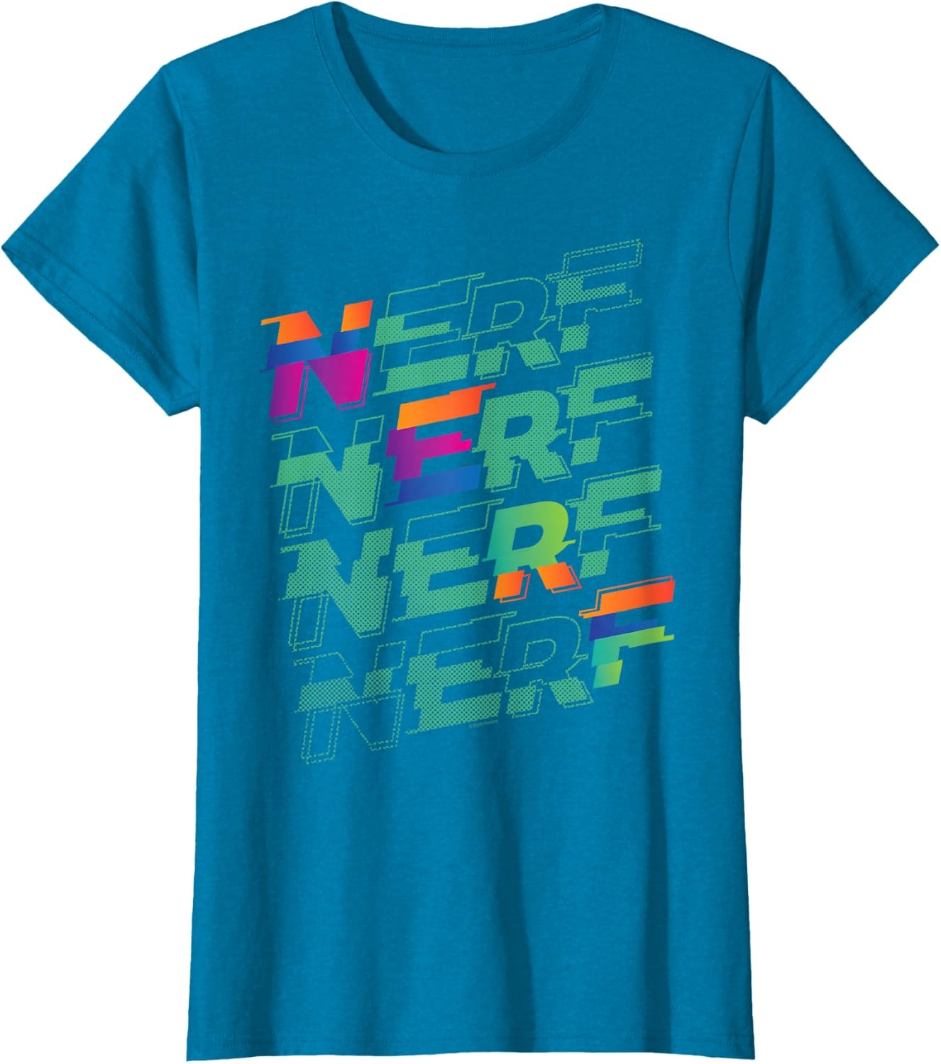 image:imageNerf Glitch Color Logo Stack TShirtSapphire Blue