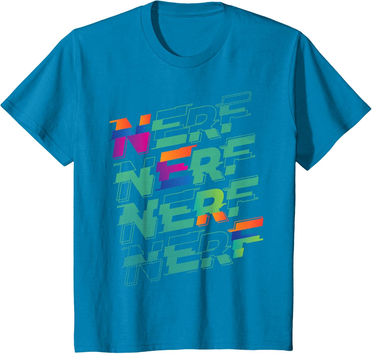 image:imageNerf Glitch Color Logo Stack TShirtSapphire Blue
