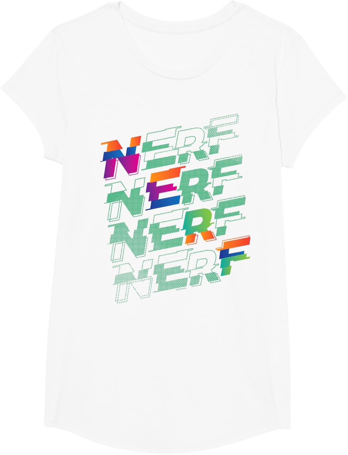 image:imageNerf Glitch Color Logo Stack TShirtWhite