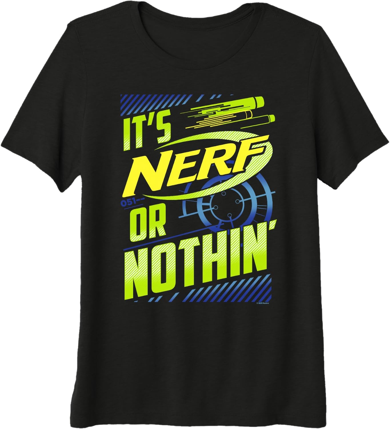 image:imageNerf Its Nerf Or Nothin Retro Bold Logo Premium Triblend TShirtBlack