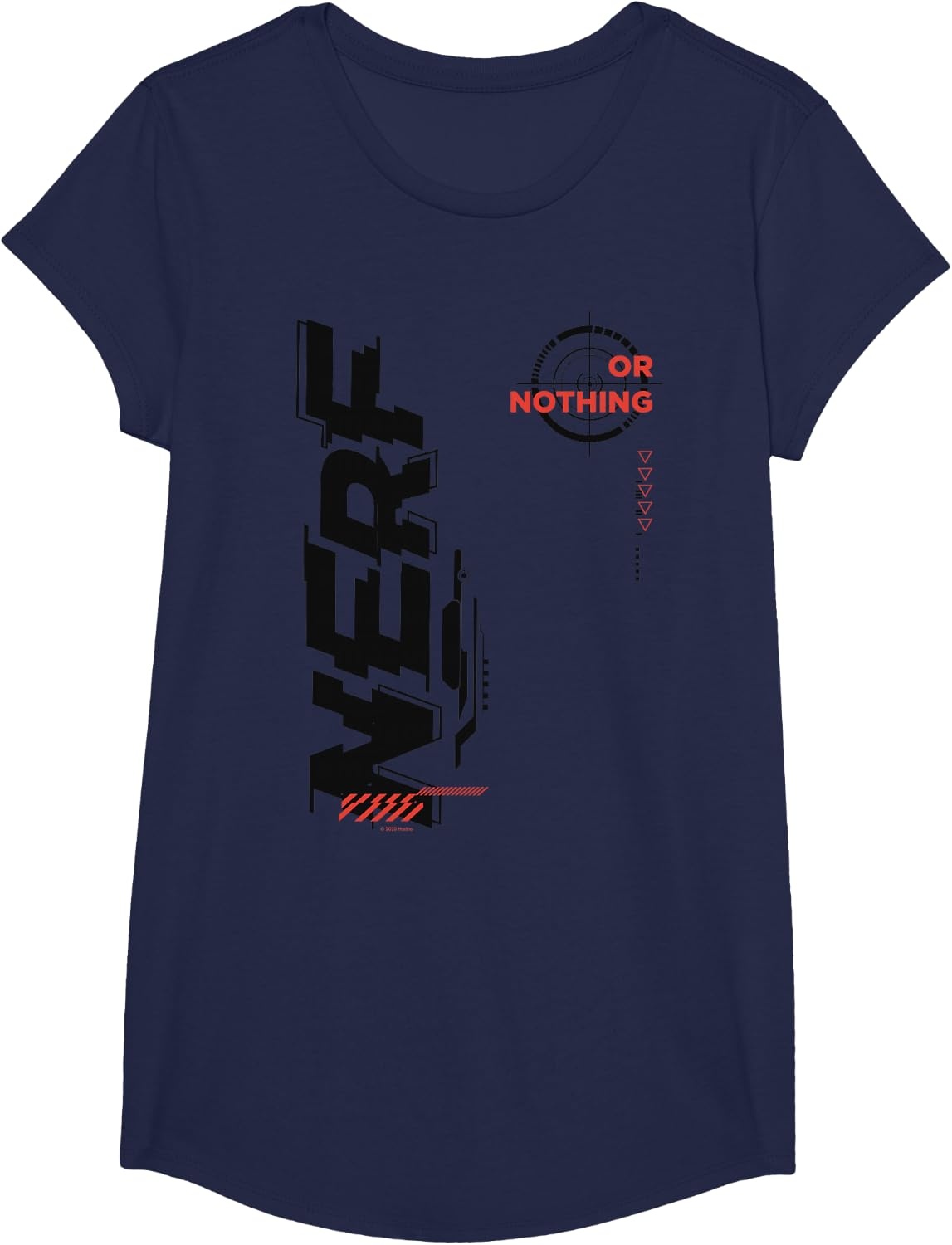 image:imageNerf Its Nerf Or Nothing Target Bullseye Side Graphic TShirtNavy Blue