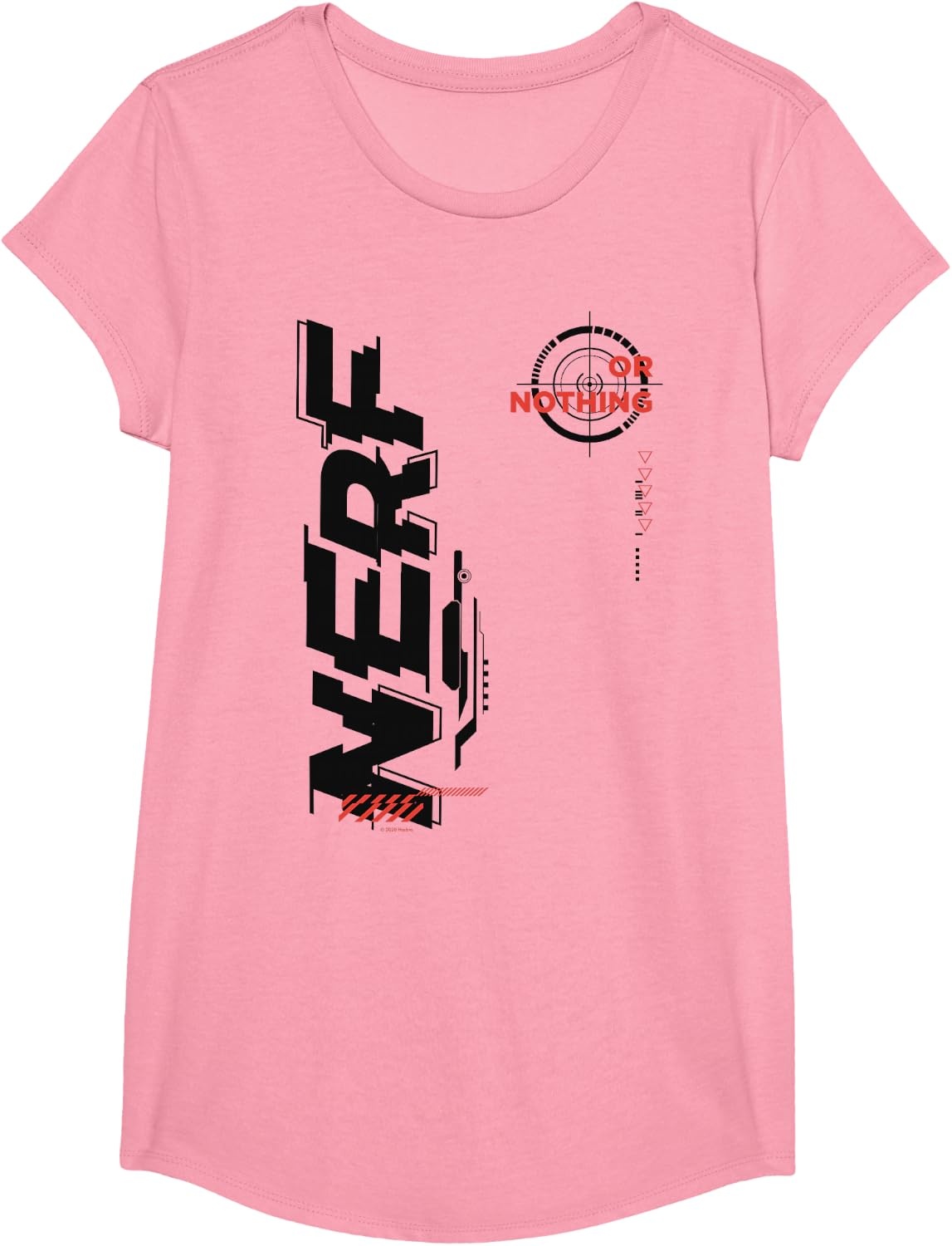image:imageNerf Its Nerf Or Nothing Target Bullseye Side Graphic TShirtPink