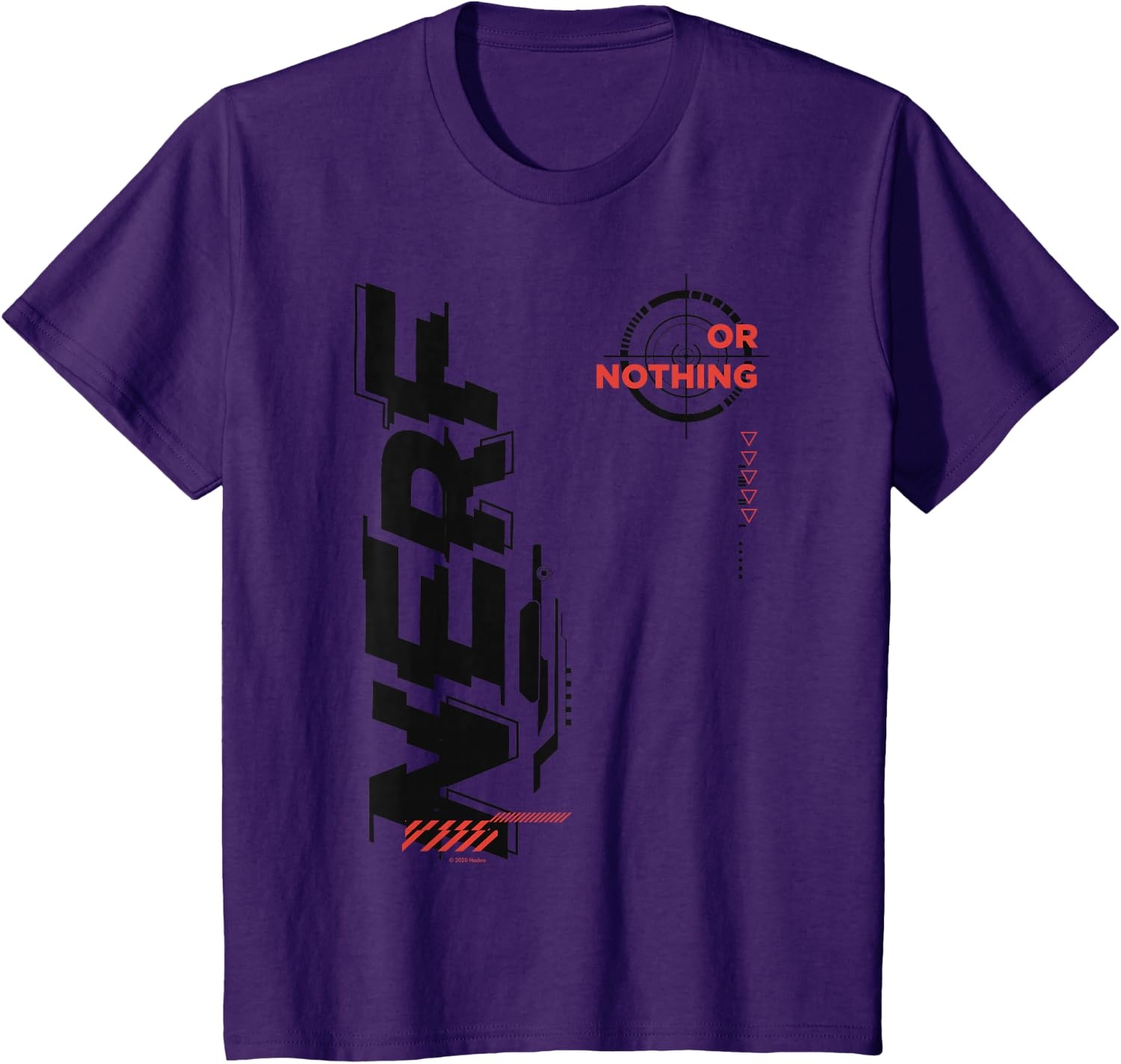 image:imageNerf Its Nerf Or Nothing Target Bullseye Side Graphic TShirtPurple