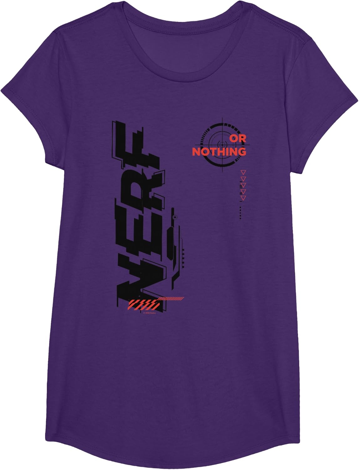 image:imageNerf Its Nerf Or Nothing Target Bullseye Side Graphic TShirtPurple