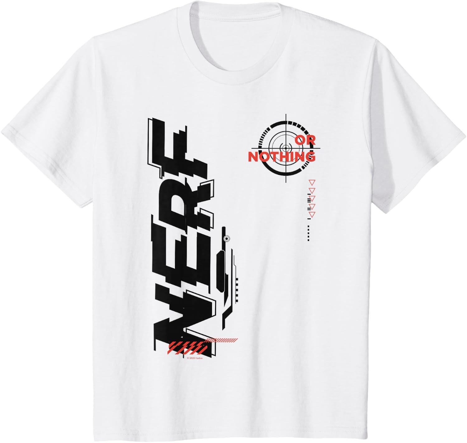 image:imageNerf Its Nerf Or Nothing Target Bullseye Side Graphic TShirtWhite