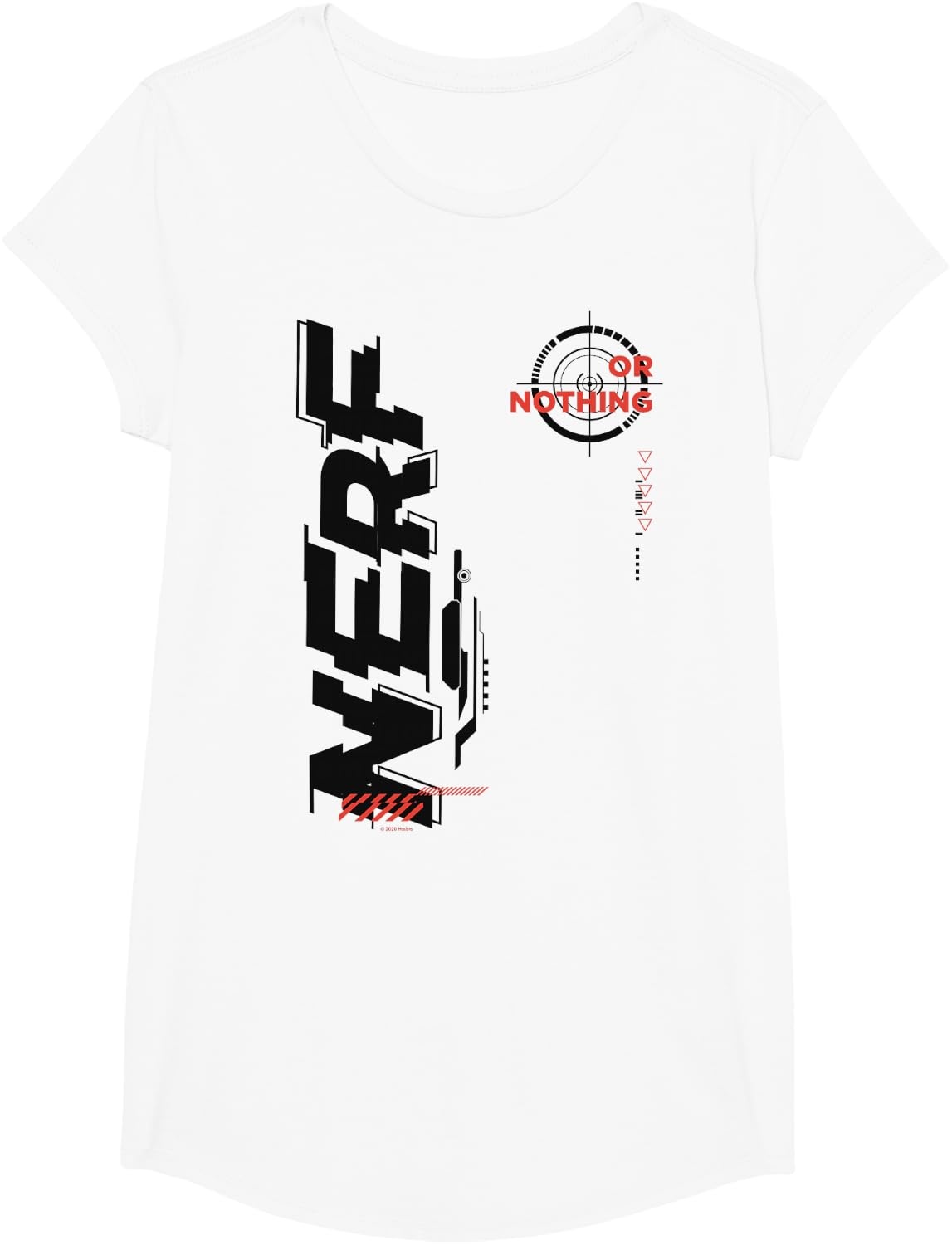 image:imageNerf Its Nerf Or Nothing Target Bullseye Side Graphic TShirtWhite