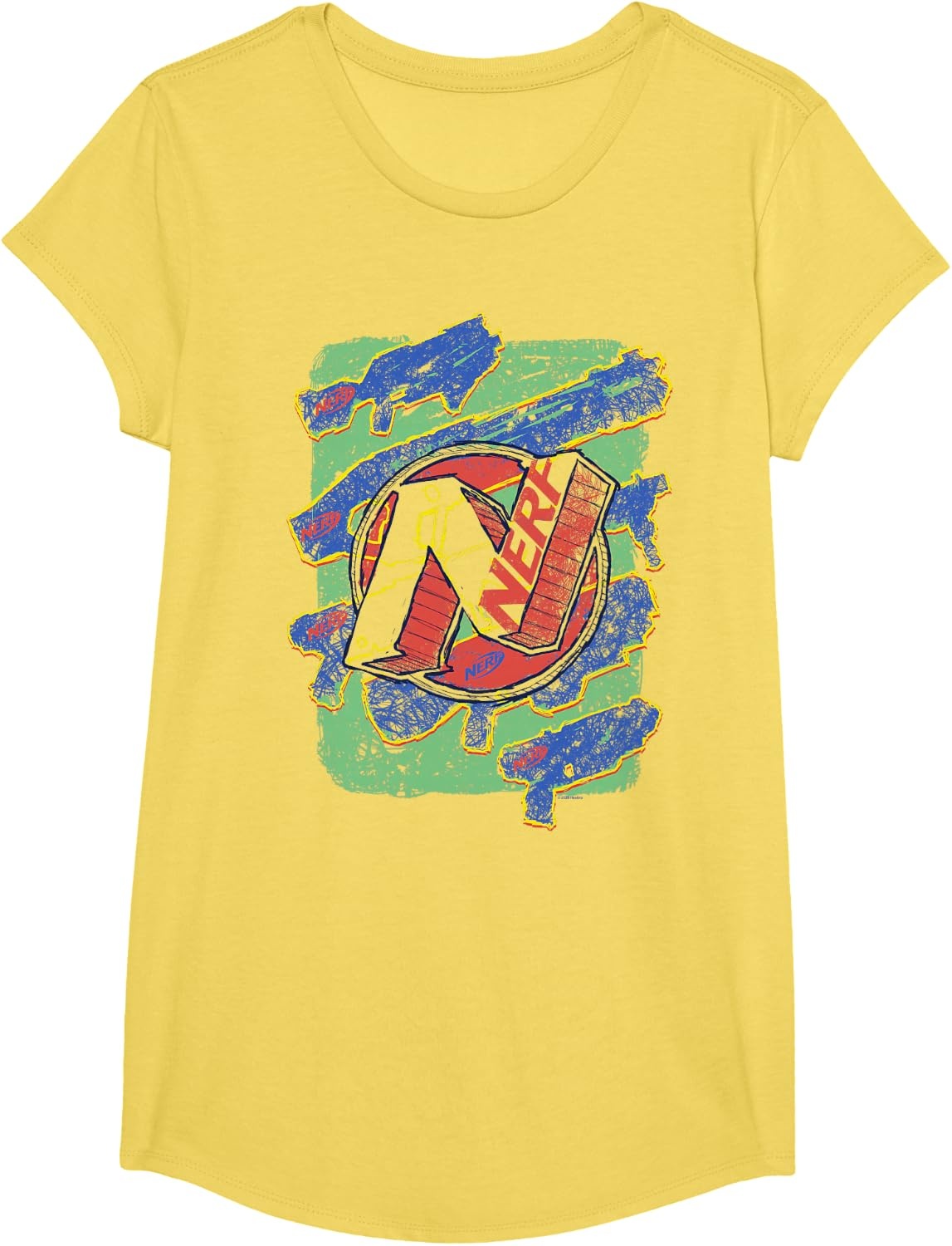 image:imageNerf Logo Blaster Scribbles TShirtLemon Yellow