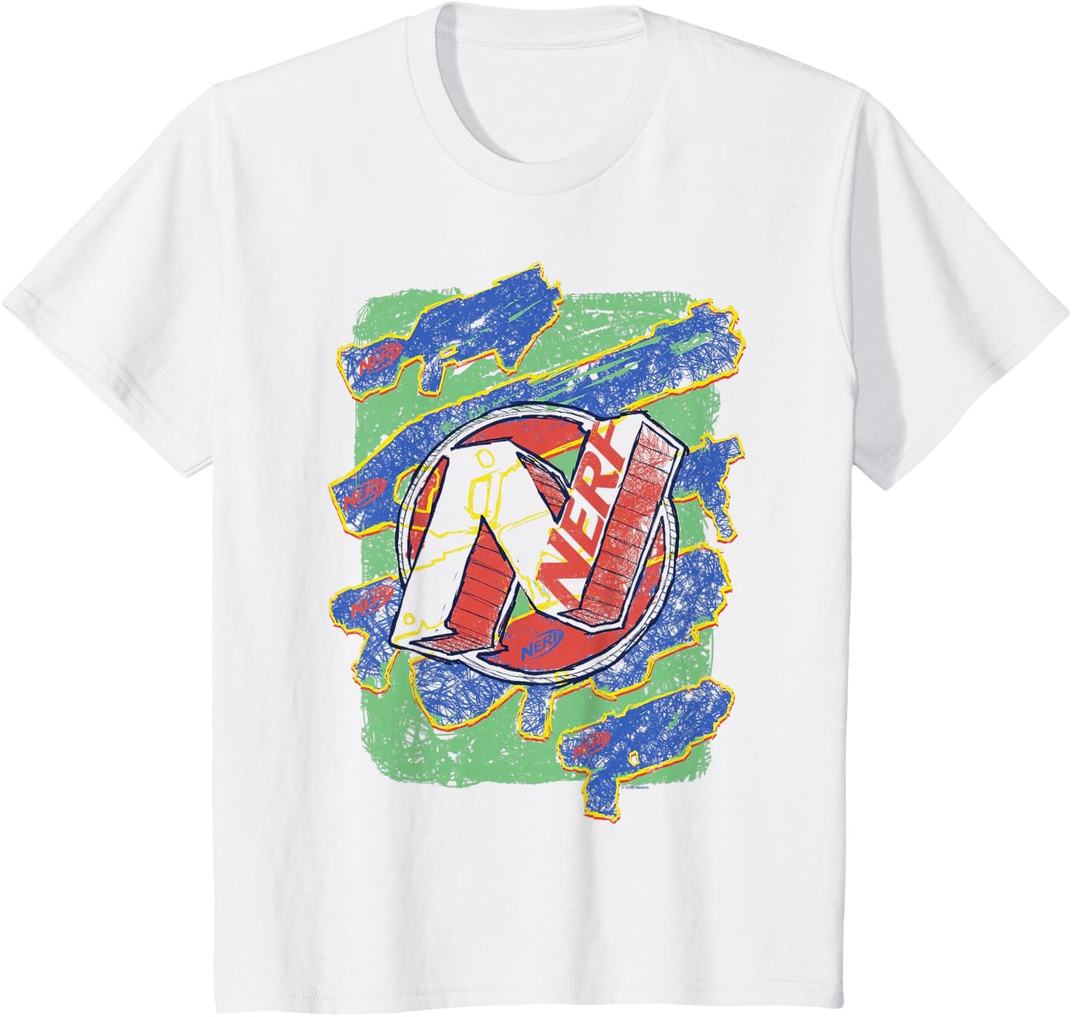 image:imageNerf Logo Blaster Scribbles TShirtWhite