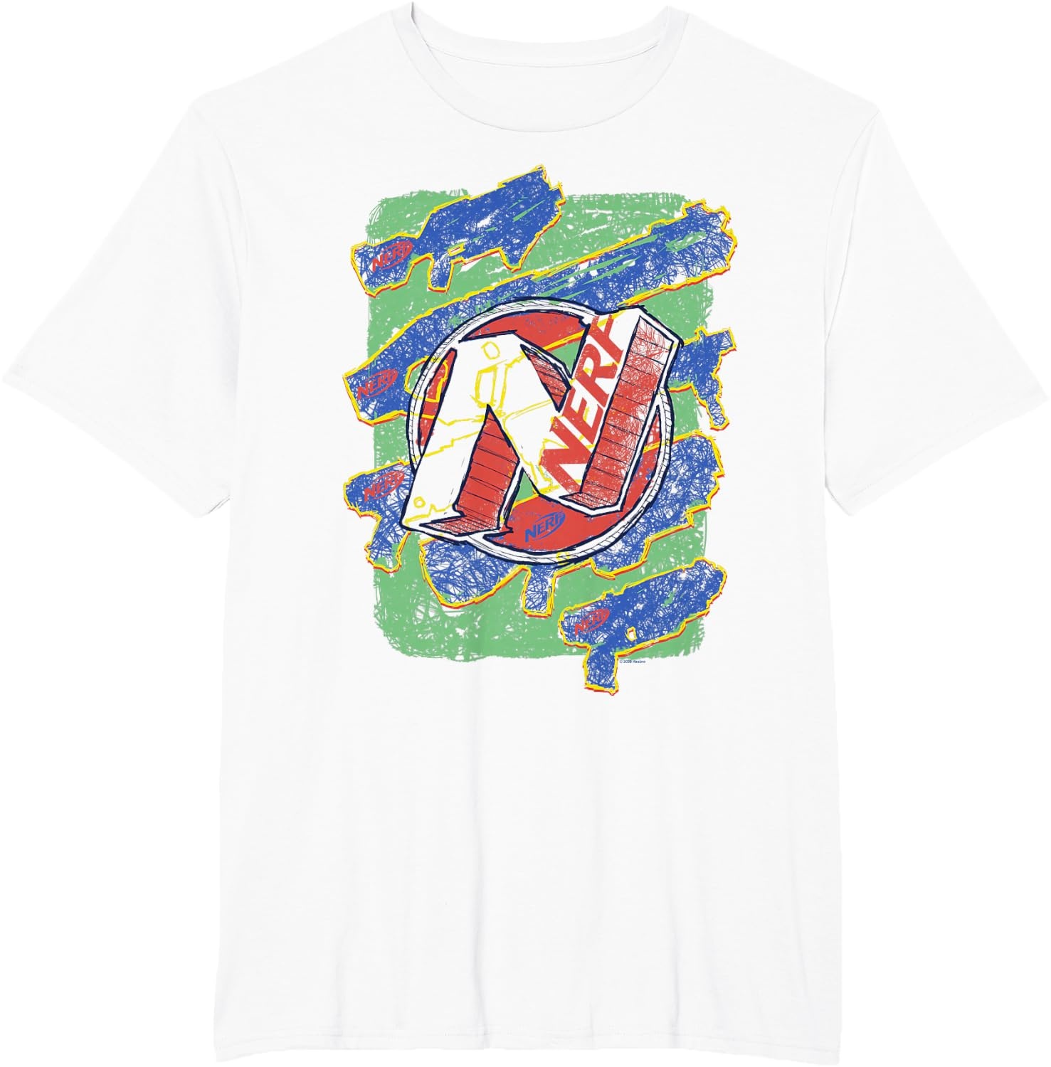 image:imageNerf Logo Blaster Scribbles TShirtWhite