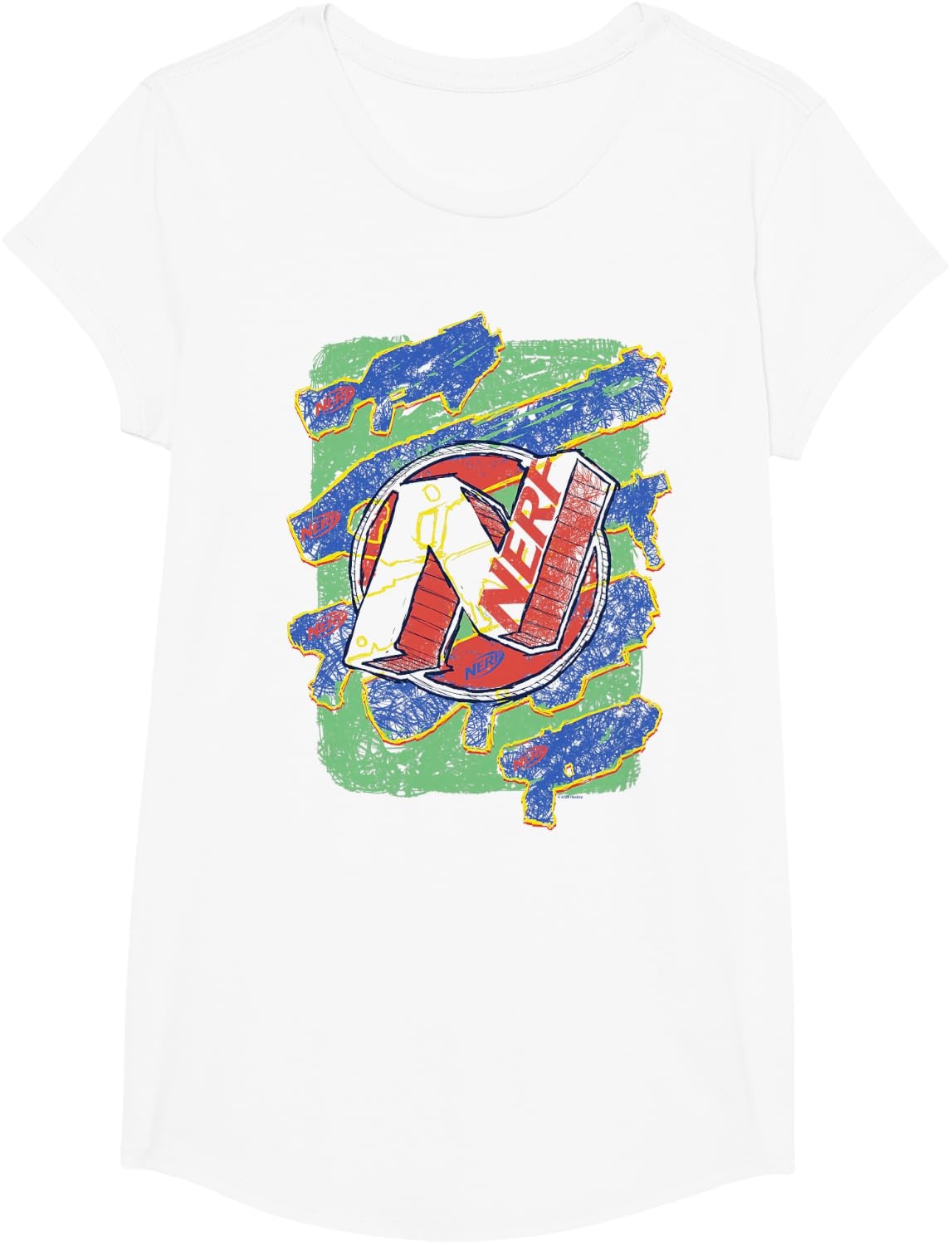 image:imageNerf Logo Blaster Scribbles TShirtWhite