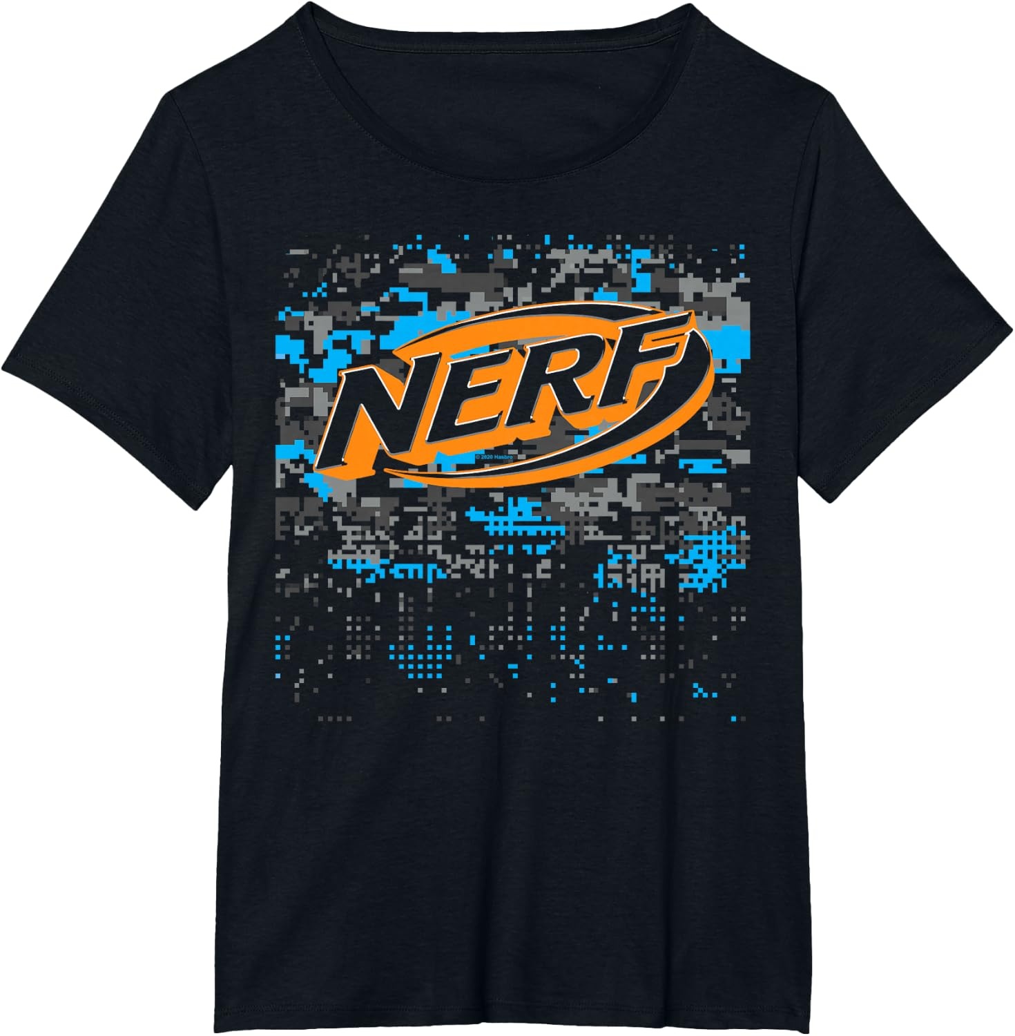 image:imageNerf Logo Glitch Camouflage TShirt SmallBlack