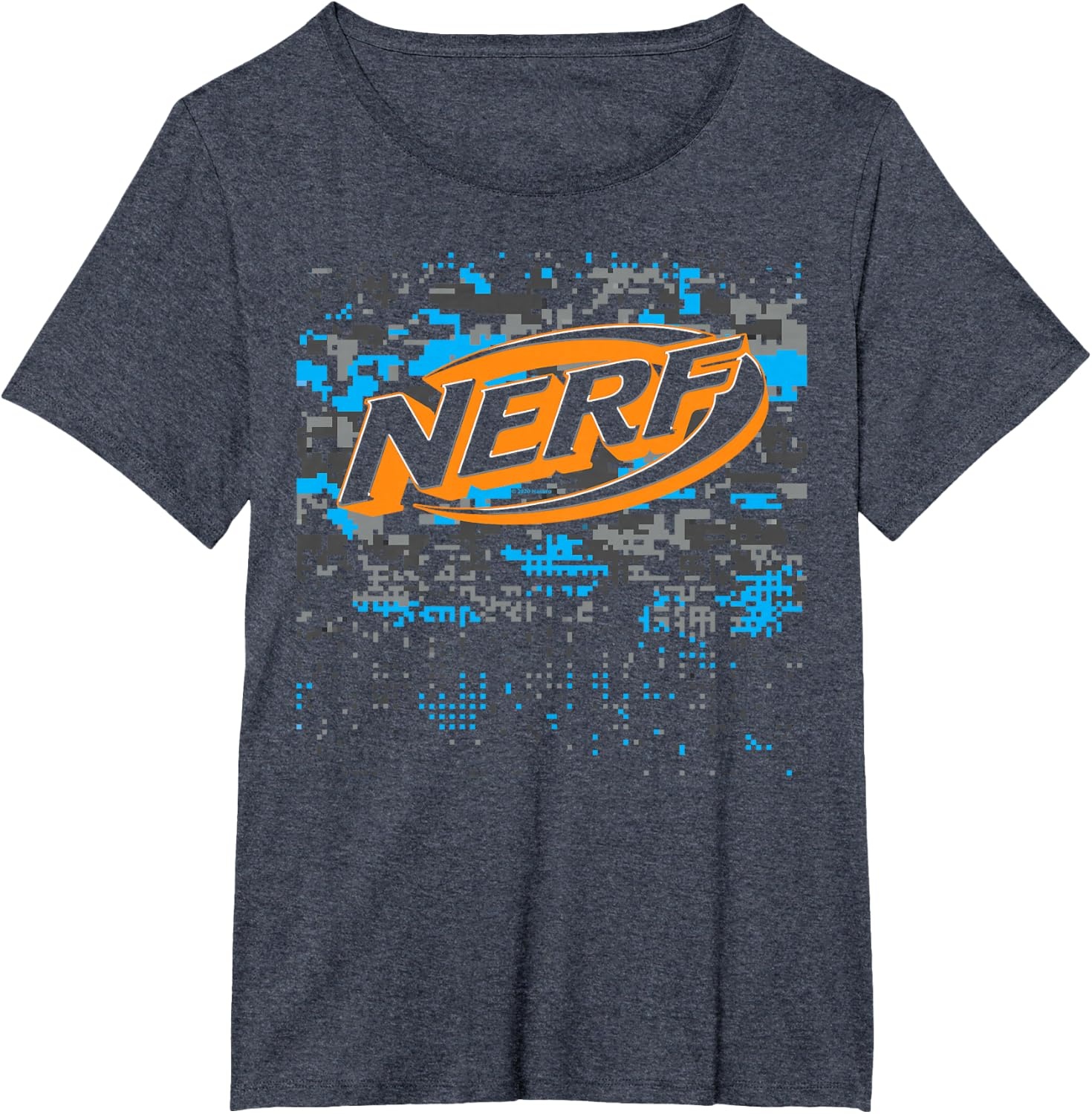 image:imageNerf Logo Glitch Camouflage TShirt SmallHeather Blue