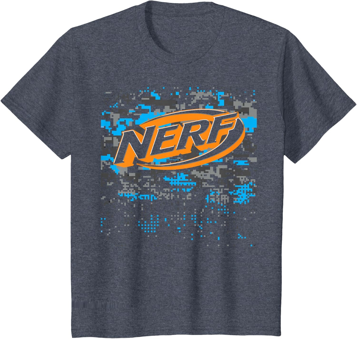 image:imageNerf Logo Glitch Camouflage TShirt SmallHeather Blue