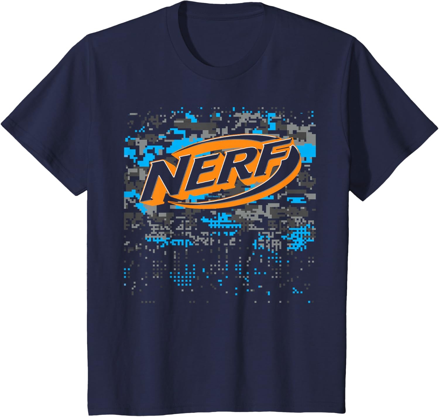 image:imageNerf Logo Glitch Camouflage TShirt SmallNavy Blue