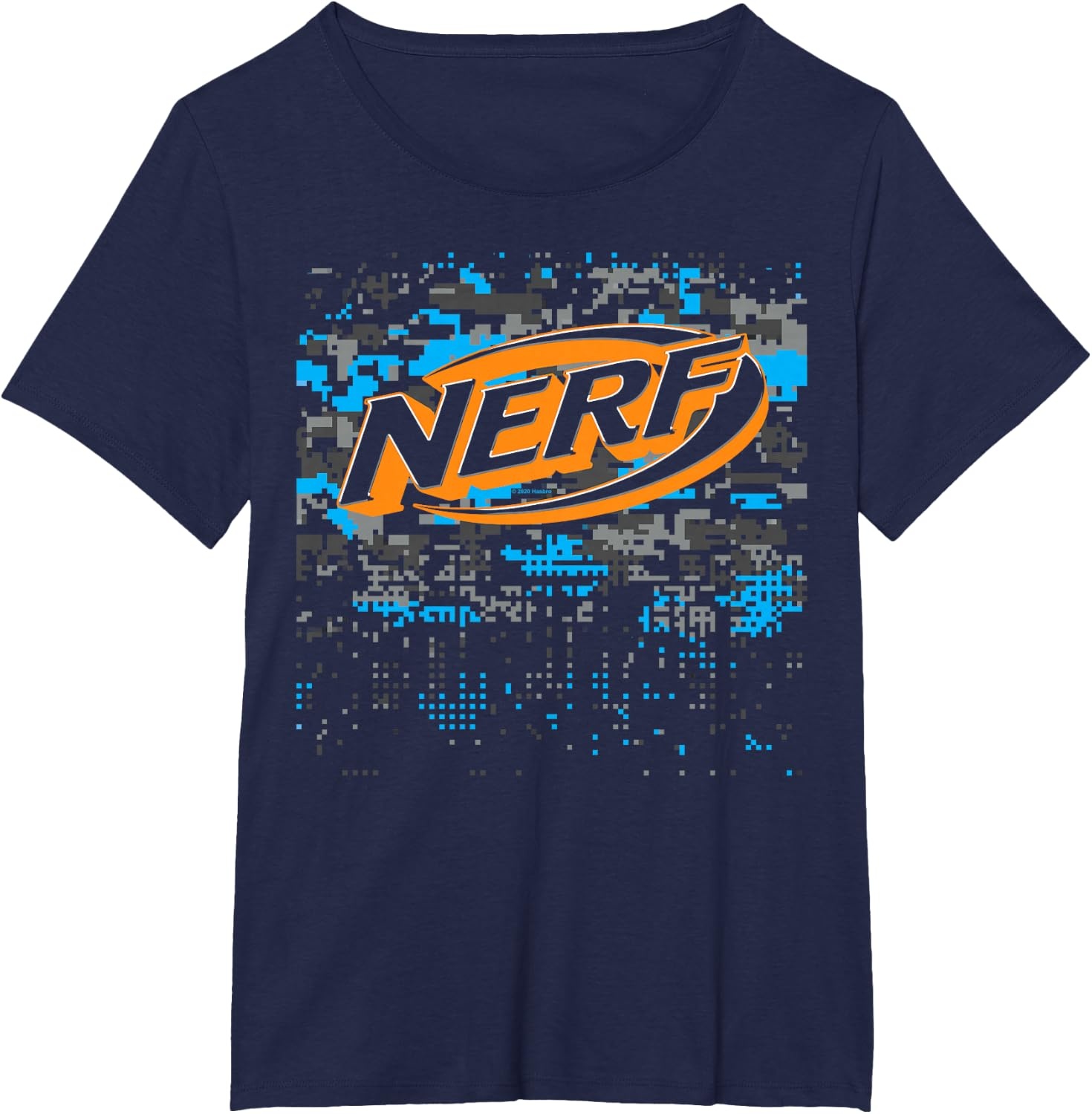 image:imageNerf Logo Glitch Camouflage TShirt SmallNavy Blue