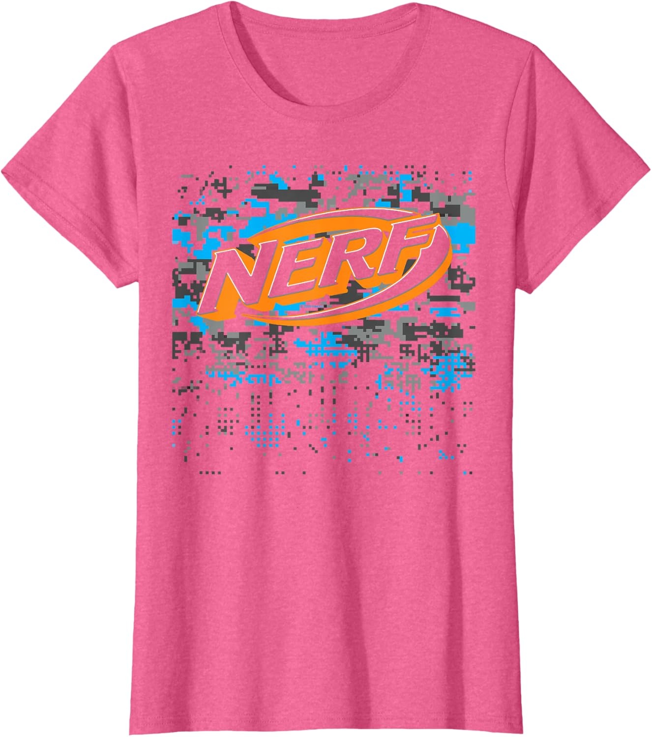 image:imageNerf Logo Glitch Camouflage TShirt SmallPink Heather