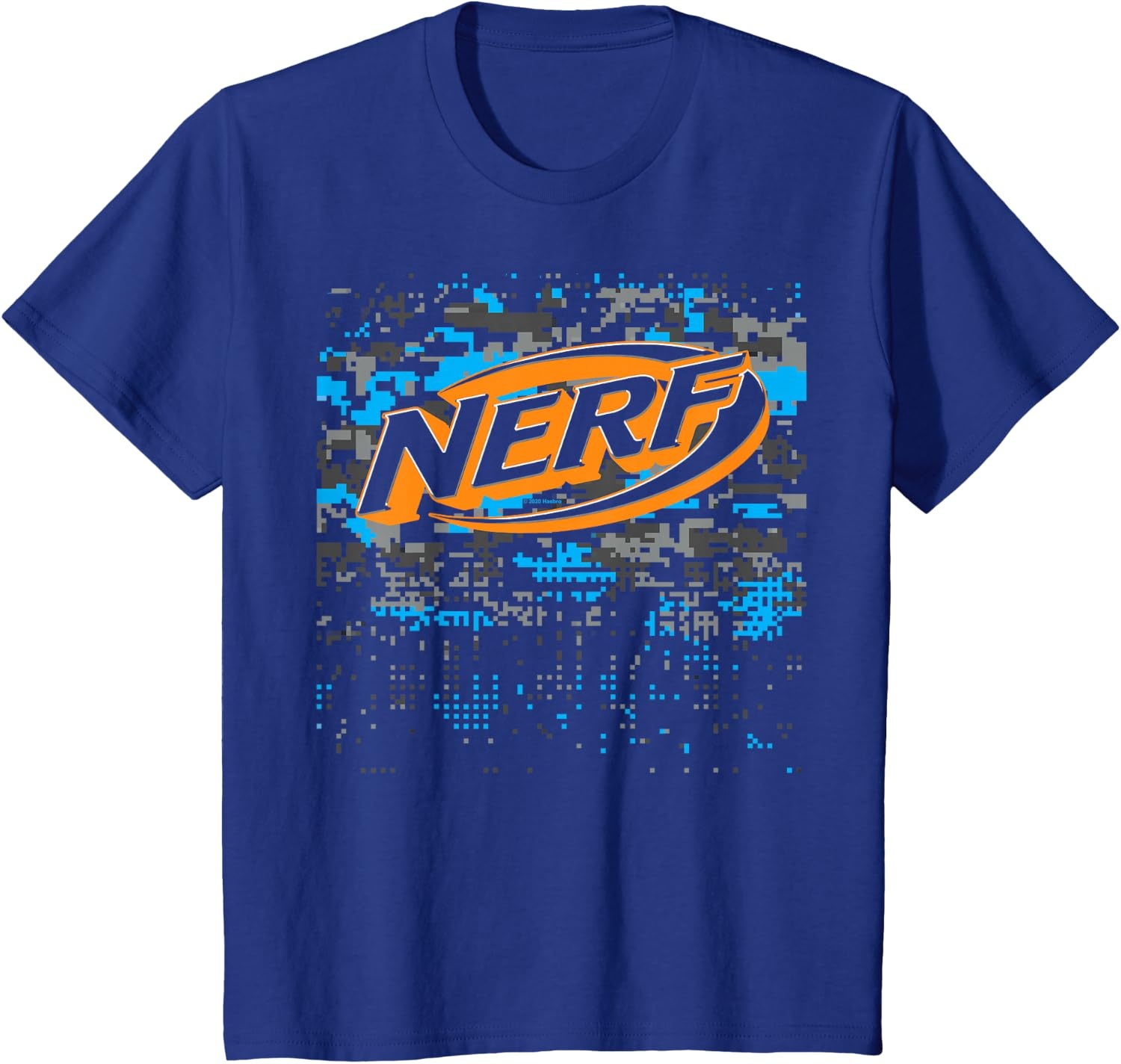image:imageNerf Logo Glitch Camouflage TShirt SmallRoyal Blue
