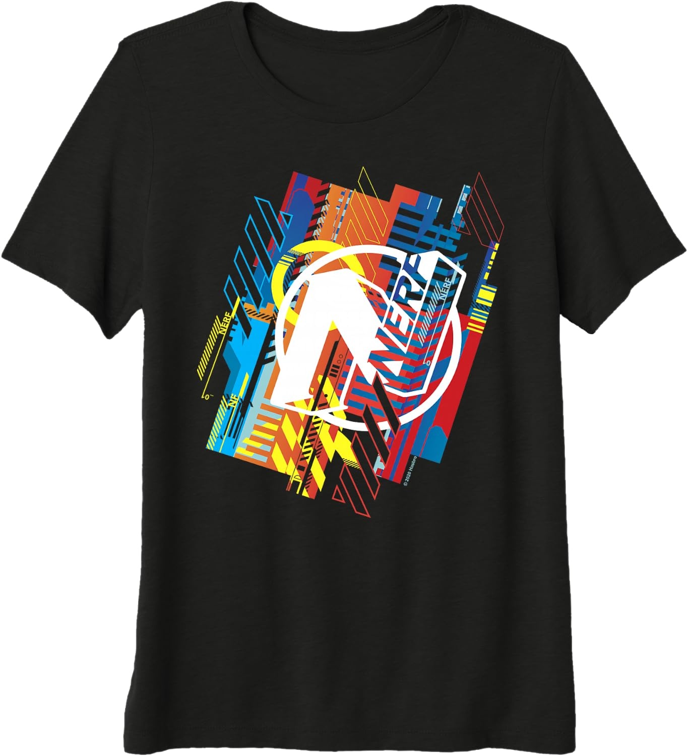 image:imageNerf N Glitched Logo Premium TriBlend TShirtBlack