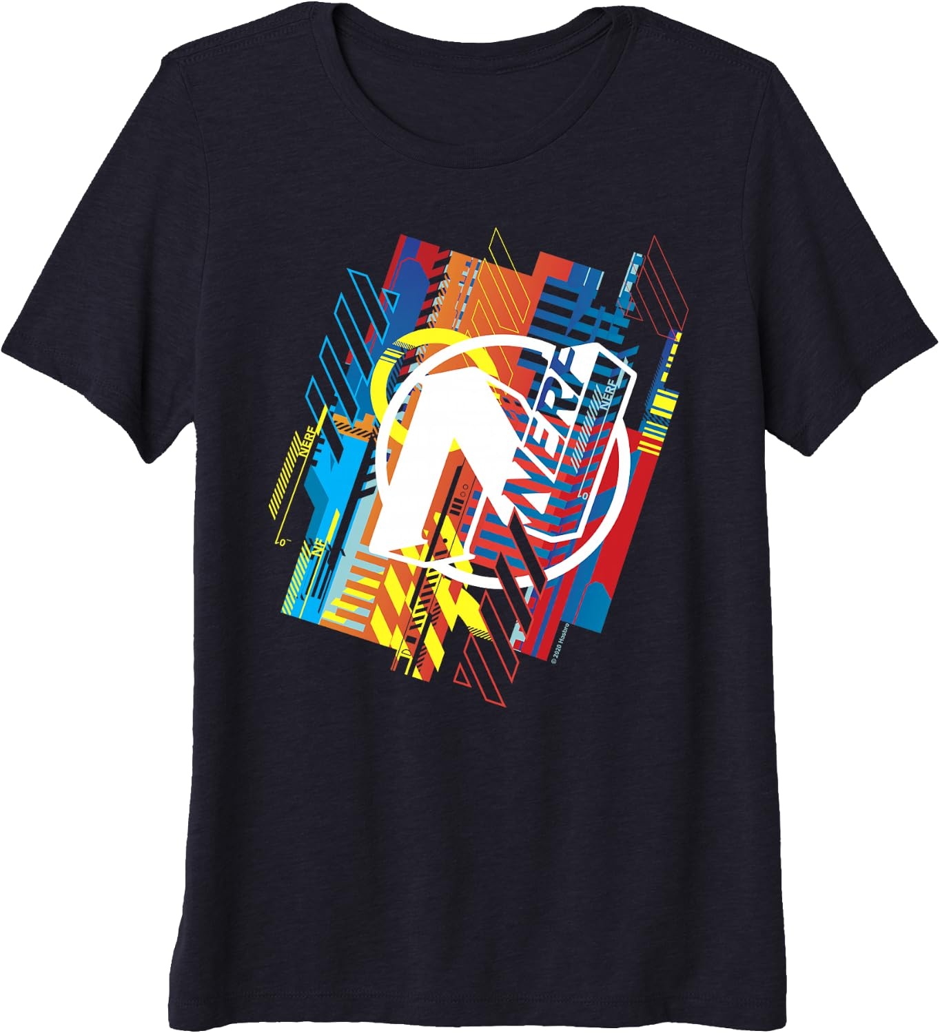 image:imageNerf N Glitched Logo Premium TriBlend TShirtNavy Blue