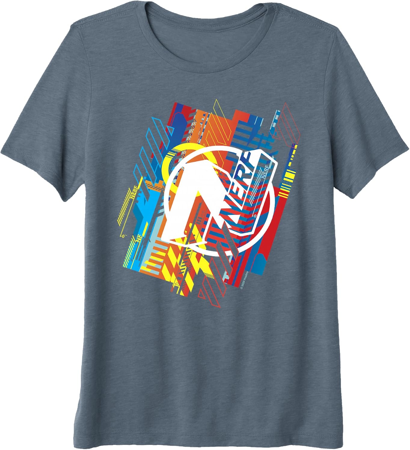 image:imageNerf N Glitched Logo Premium TriBlend TShirtSlate Grey