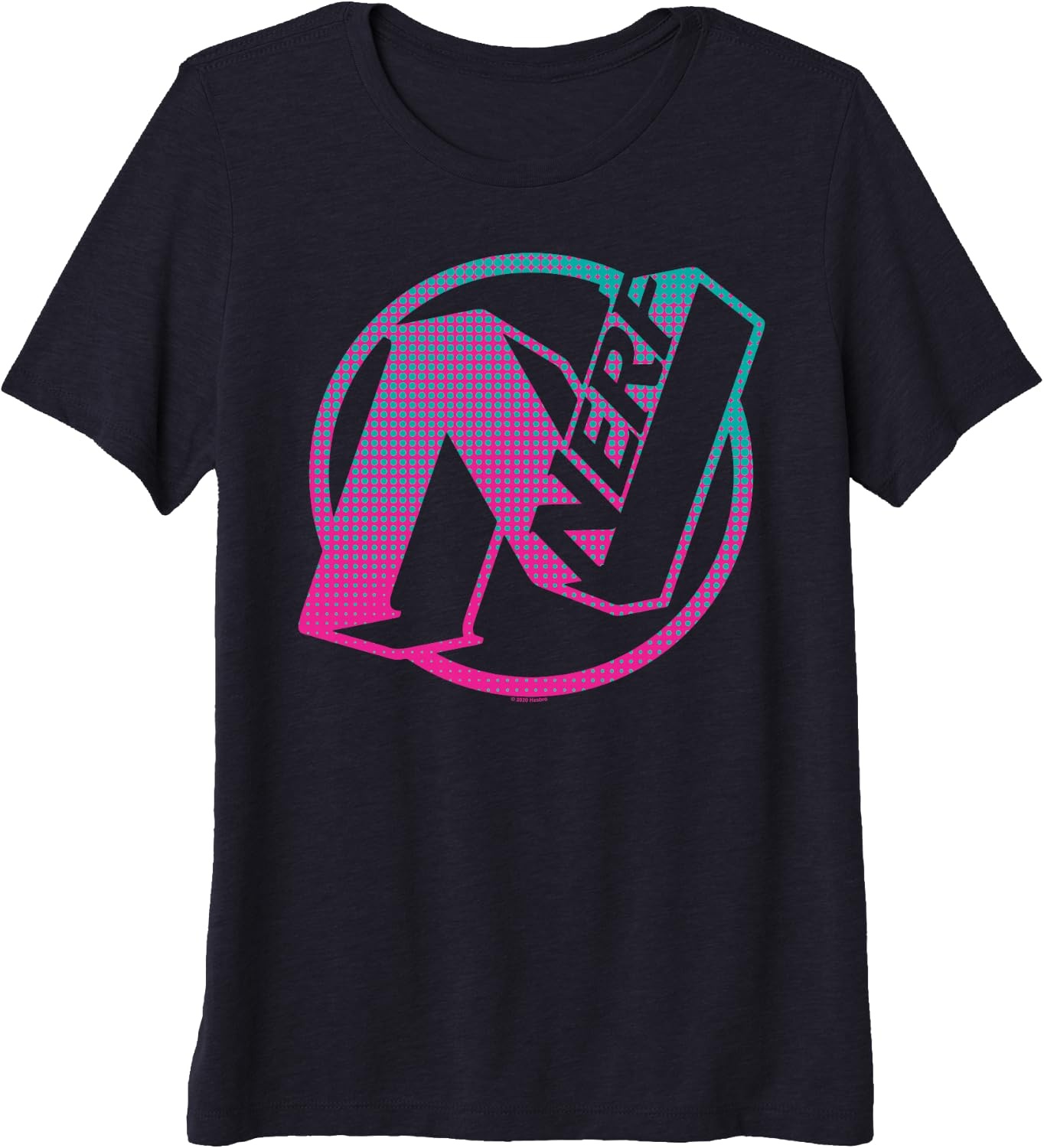 image:imageNerf N Gradient Comic Style Logo Premium Triblend TShirtNavy Blue