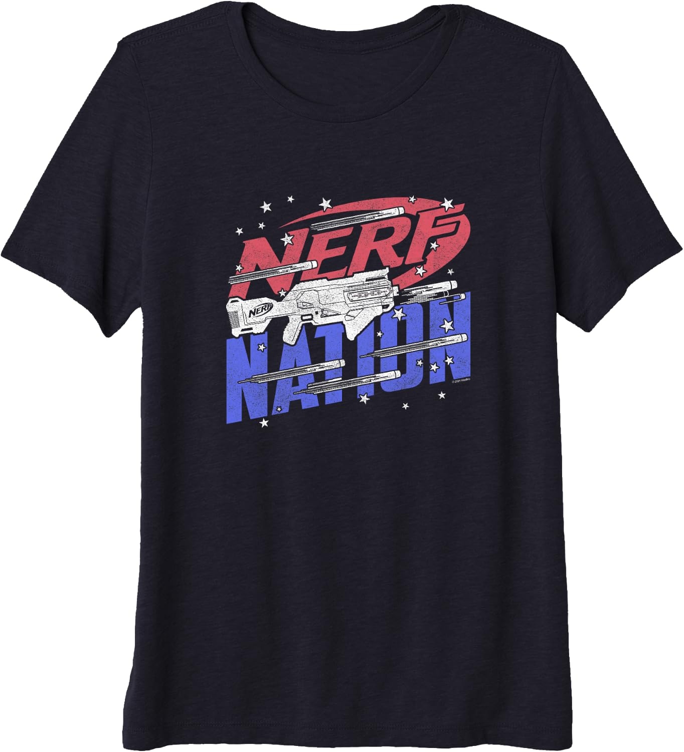 image:imageNerf Nation Americana Blaster Premium TriBlend TShirtNavy Blue