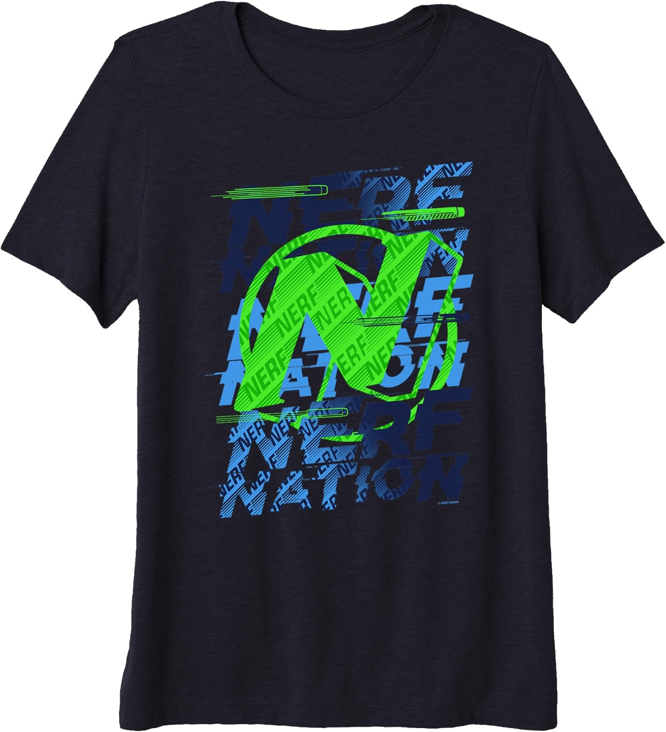 image:imageNerf Nation Logo Stack Premium Triblend TShirtNavy Blue