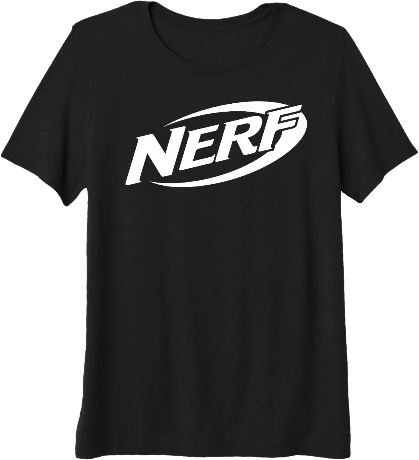 image:imageNerf Simple White Retro Logo Premium Triblend TShirtBlack
