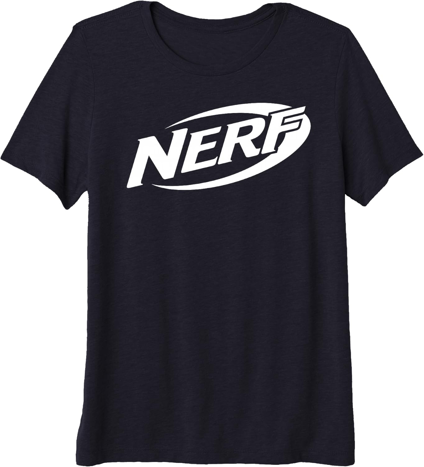 image:imageNerf Simple White Retro Logo Premium Triblend TShirtNavy Blue