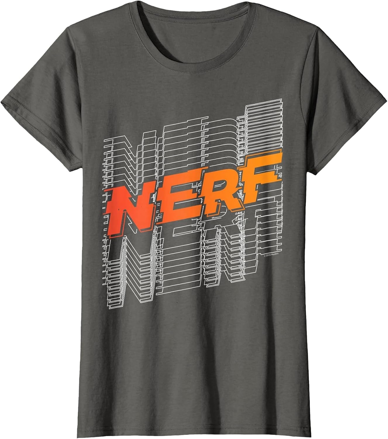image:imageNerf Stacked Silhouette Retro Nerf Action Logo TShirtAsphalt Grey