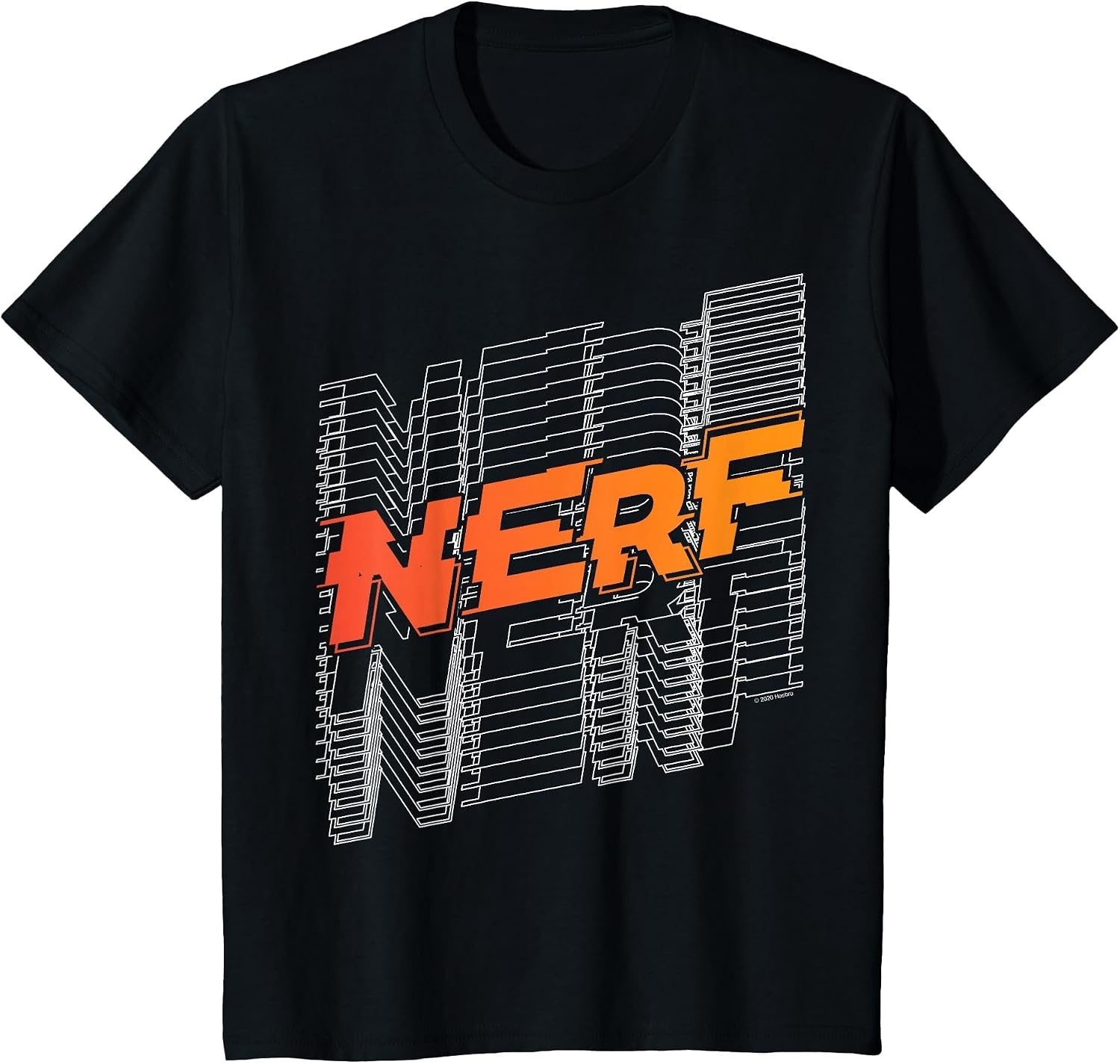 image:imageNerf Stacked Silhouette Retro Nerf Action Logo TShirtBlack