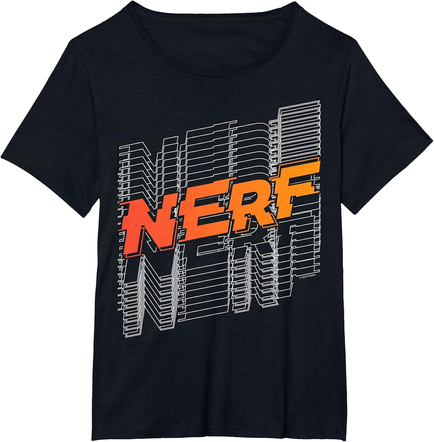 image:imageNerf Stacked Silhouette Retro Nerf Action Logo TShirtBlack