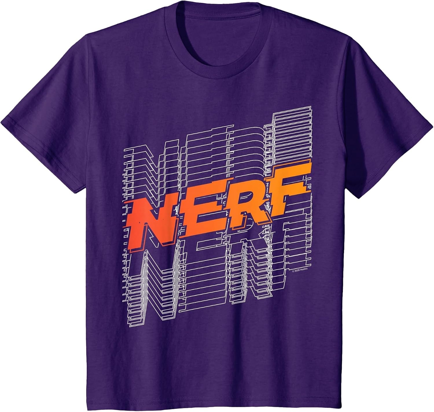 image:imageNerf Stacked Silhouette Retro Nerf Action Logo TShirtPurple