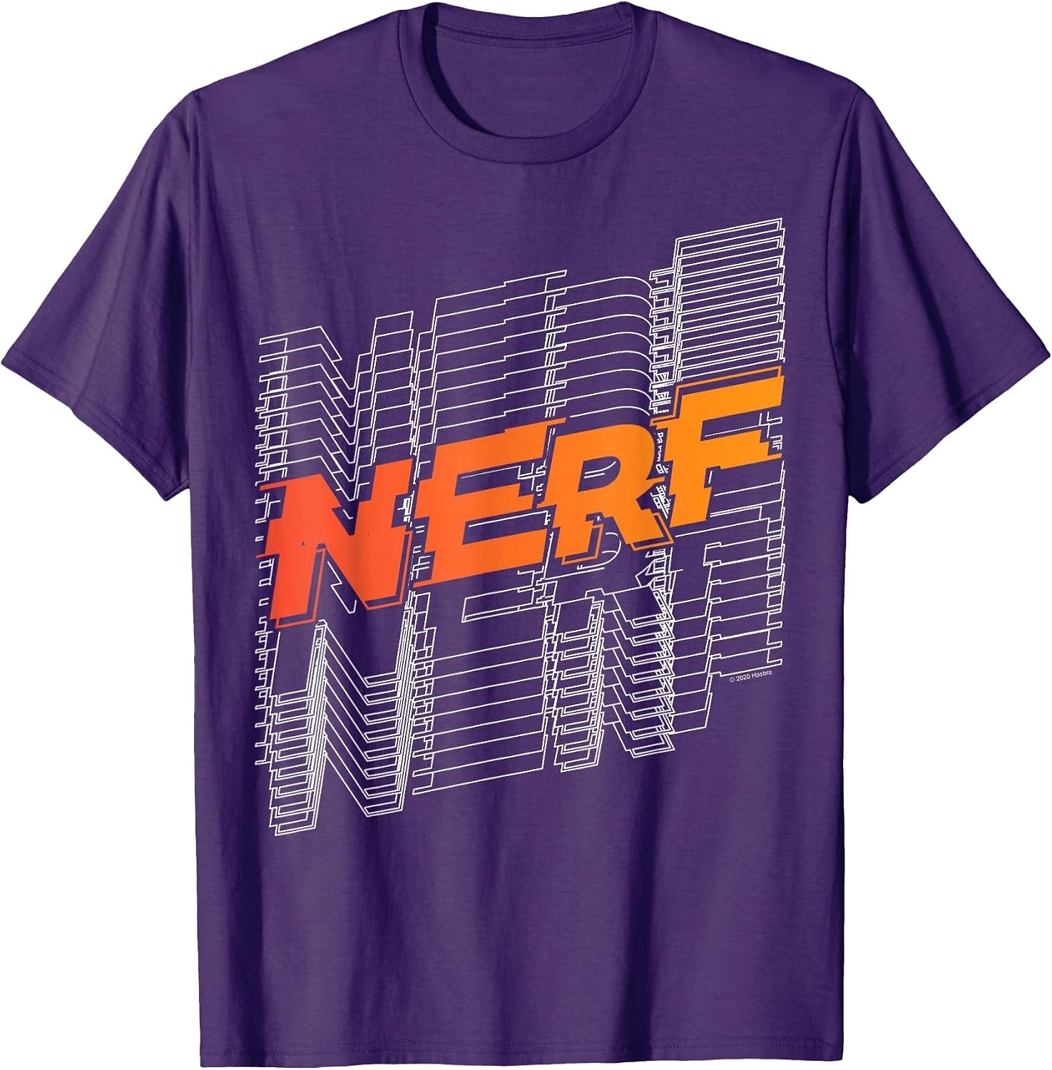 image:imageNerf Stacked Silhouette Retro Nerf Action Logo TShirtPurple