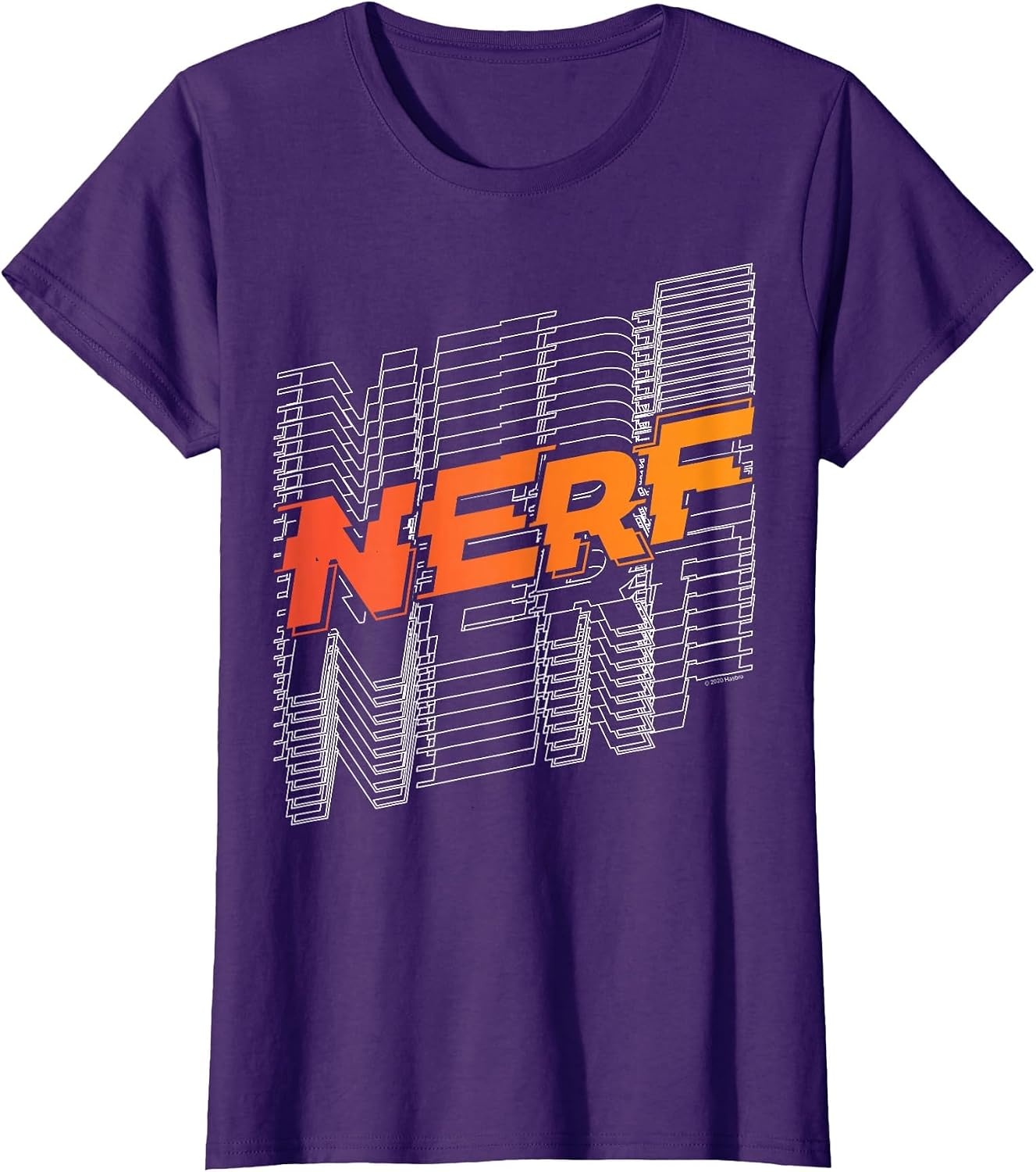 image:imageNerf Stacked Silhouette Retro Nerf Action Logo TShirtPurple