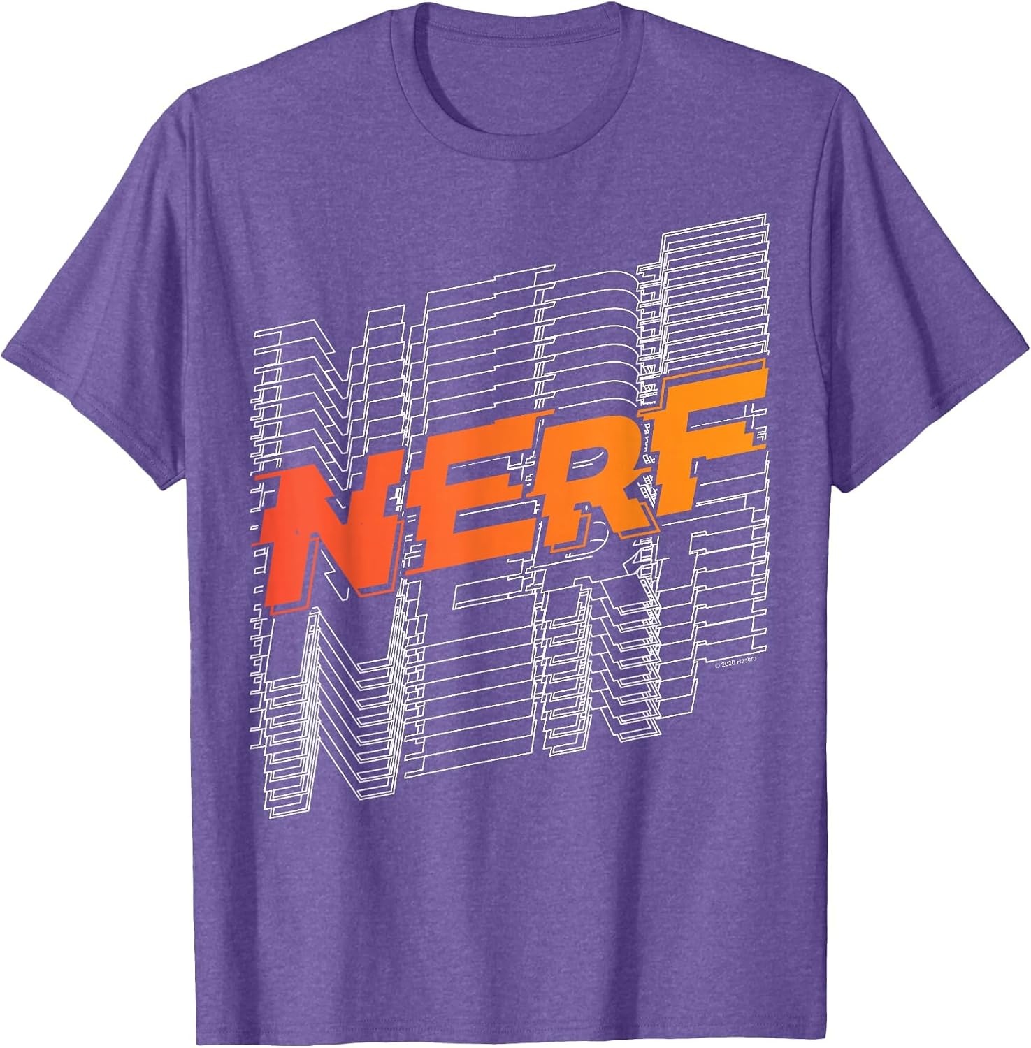 image:imageNerf Stacked Silhouette Retro Nerf Action Logo TShirtPurple Heather